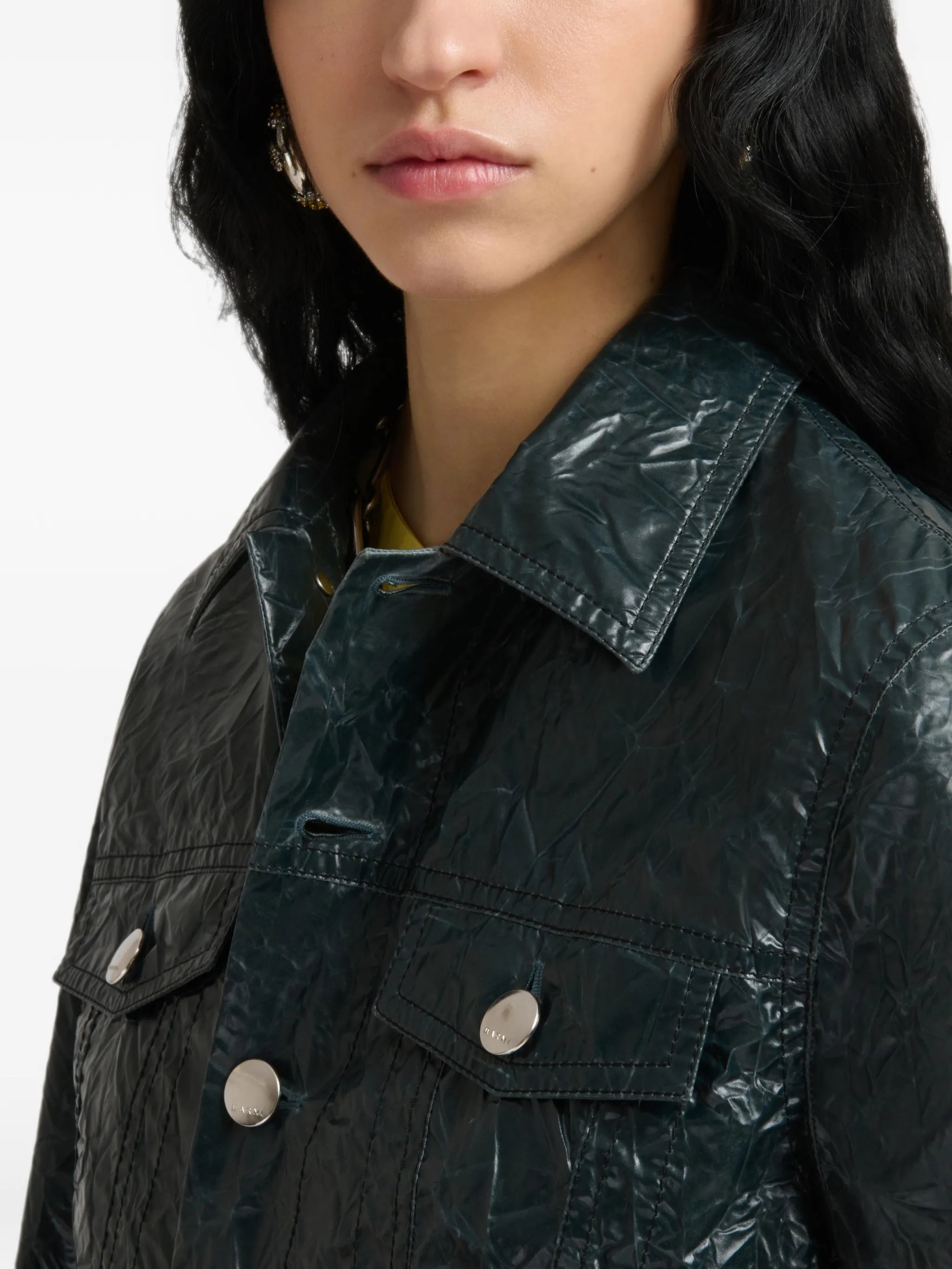 crinkled-finish jacket