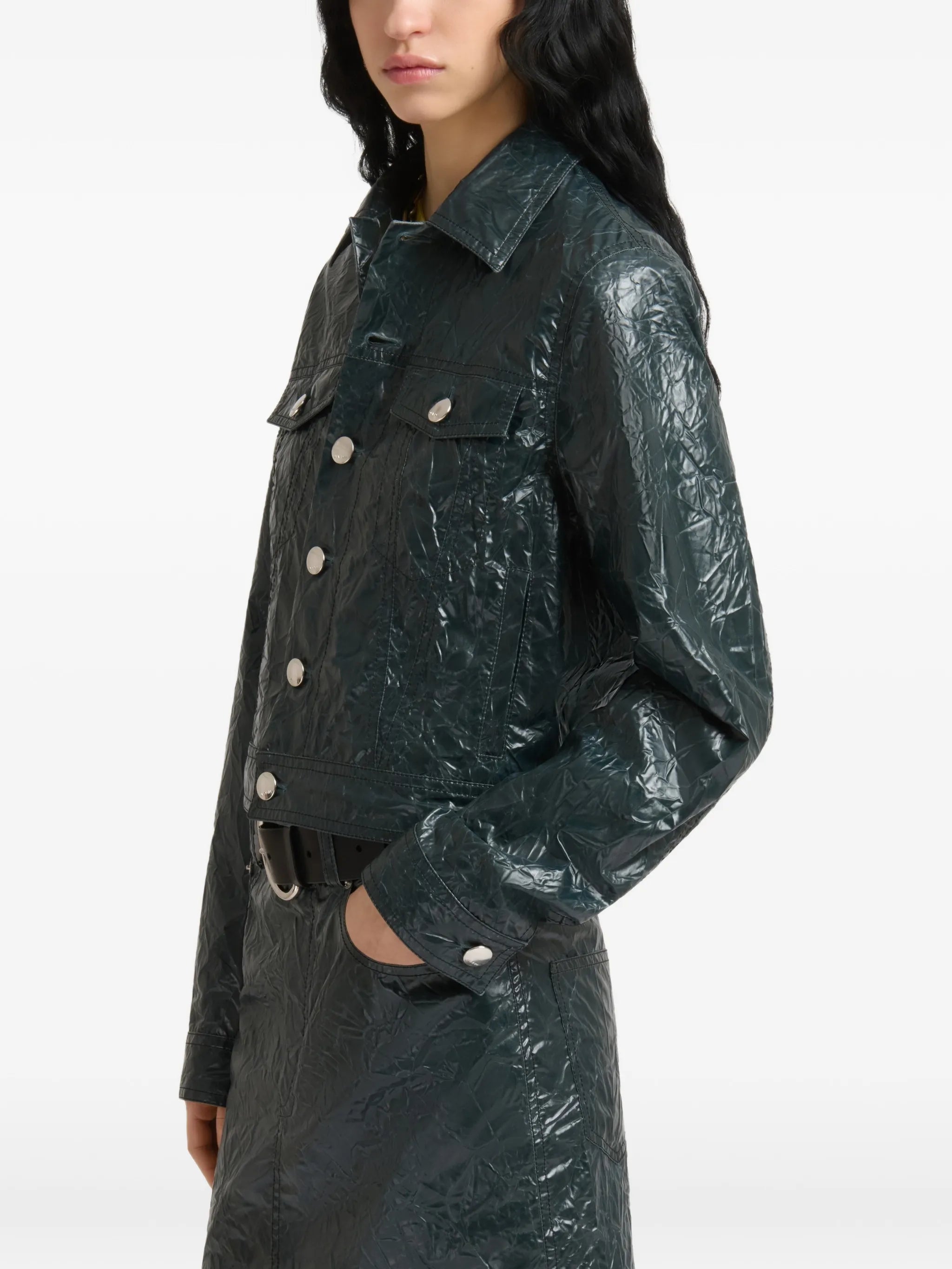 crinkled-finish jacket