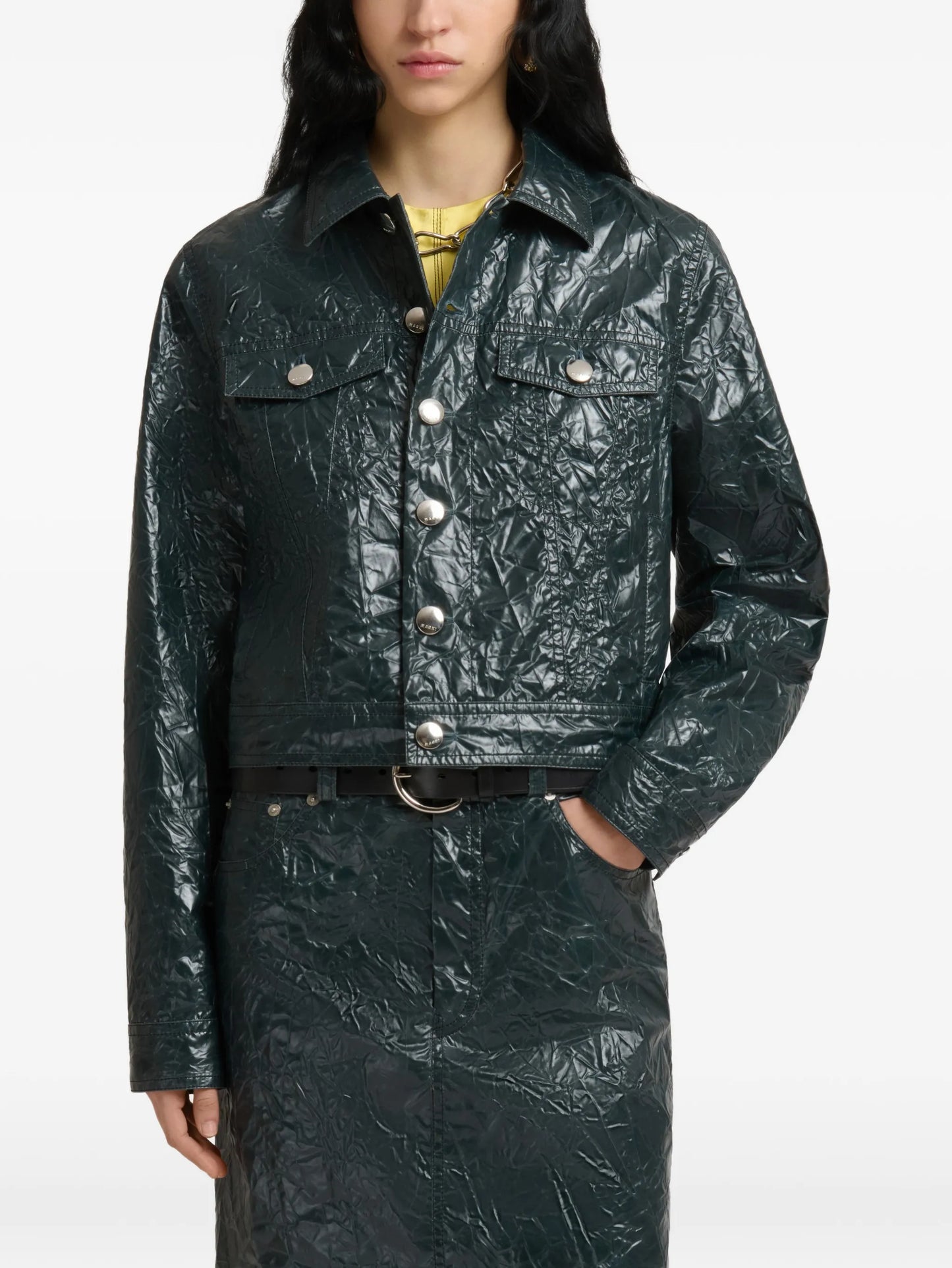 crinkled-finish jacket
