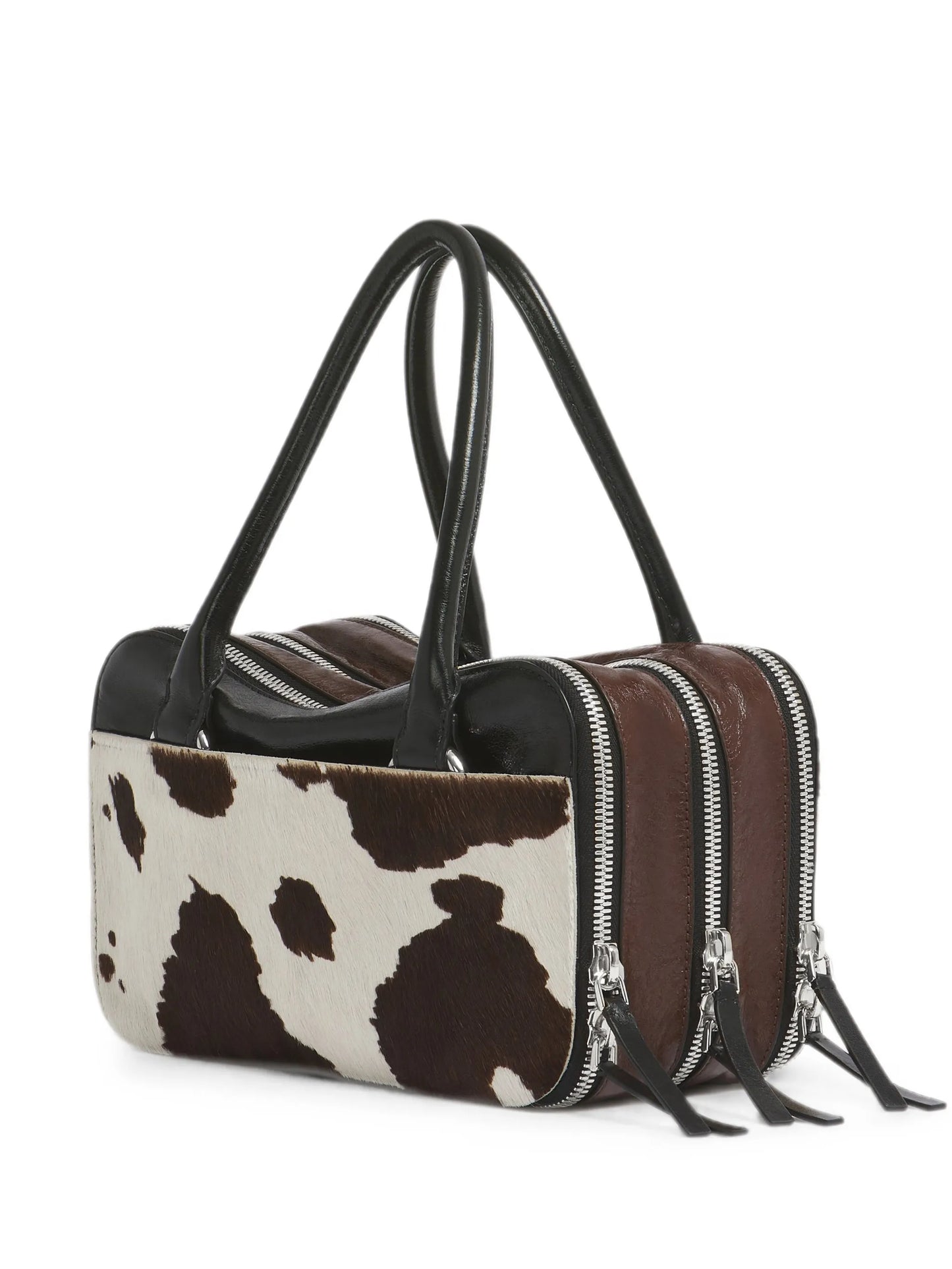 Boxyne cow-print leather tote bag