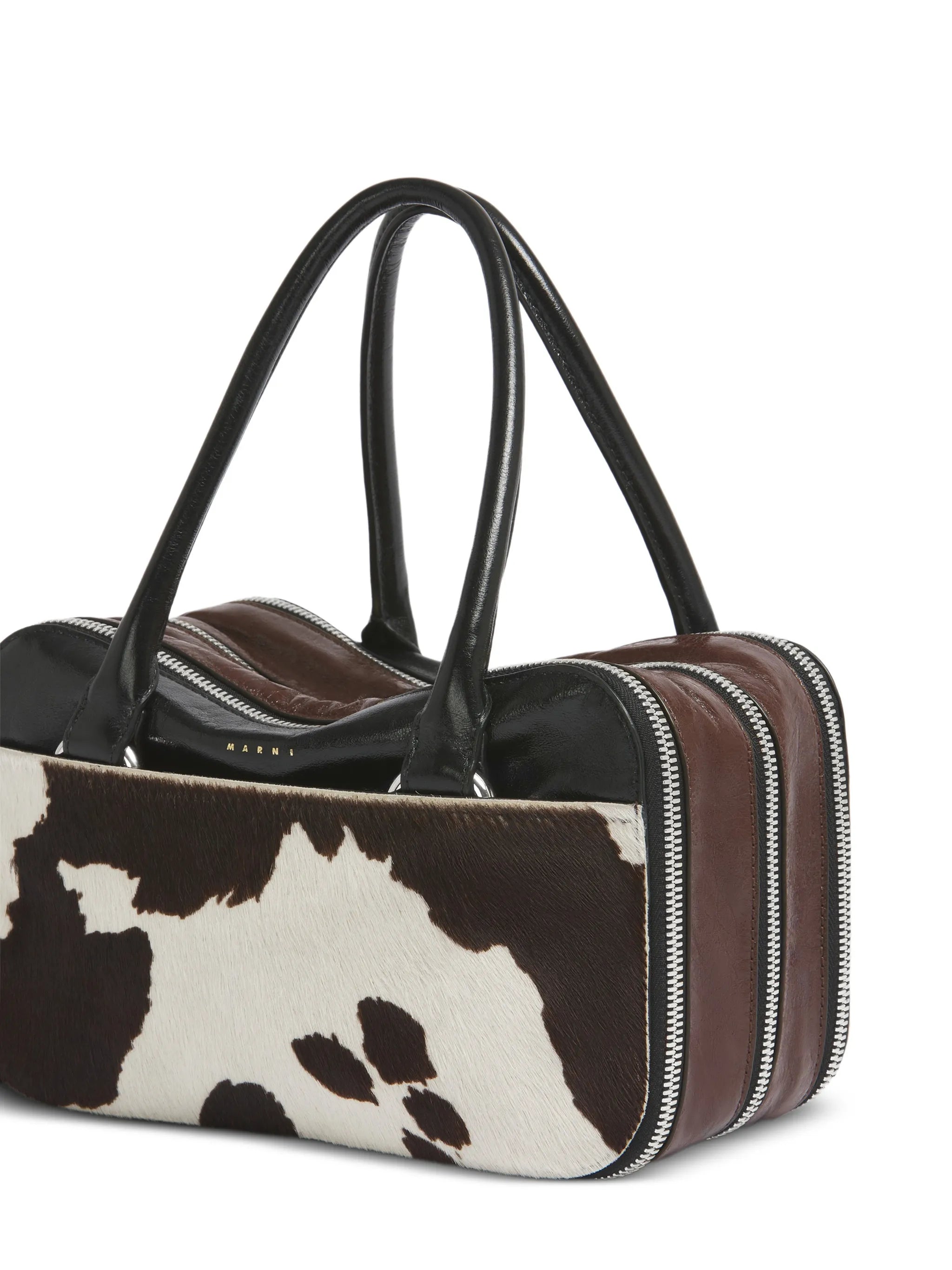 Boxyne cow-print leather tote bag