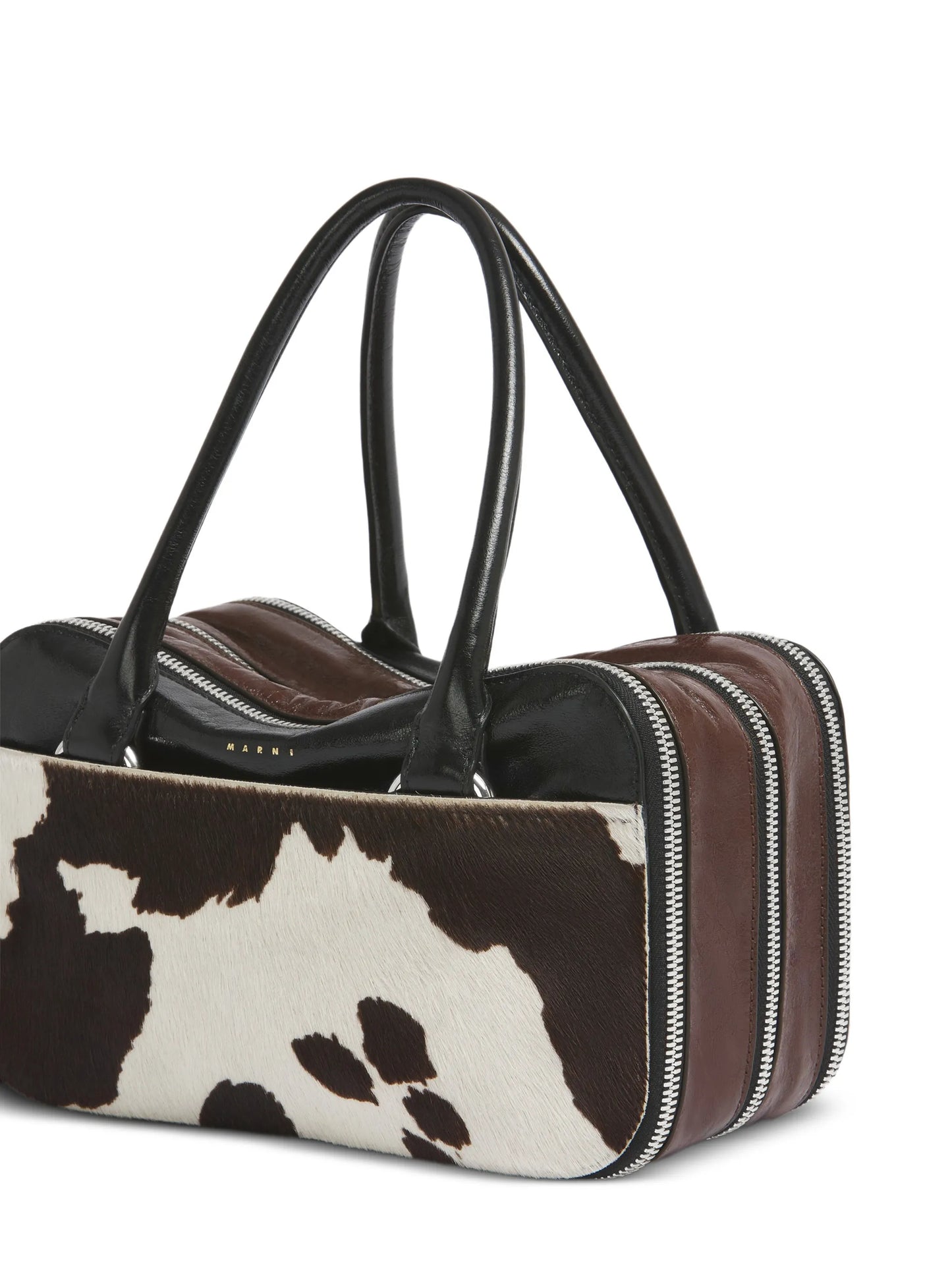 Boxyne cow-print leather tote bag