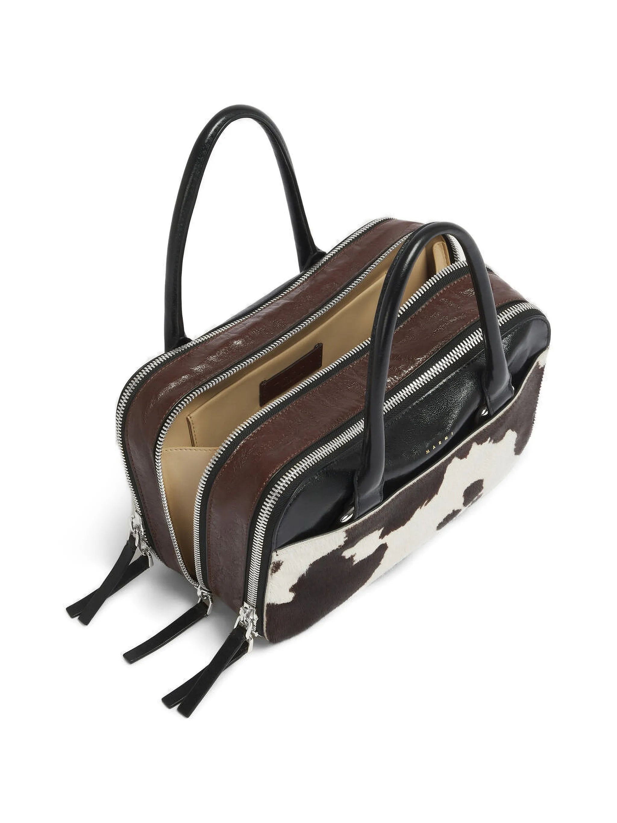 cow-print leather small Boxyne bag