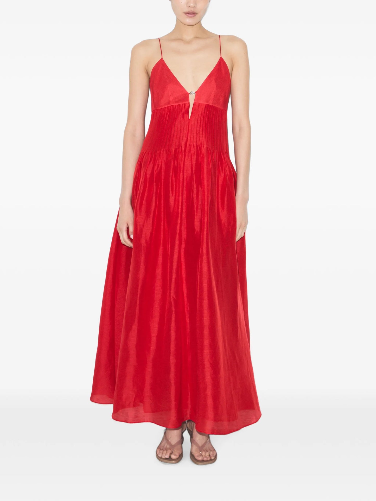 logo-detail maxi dress