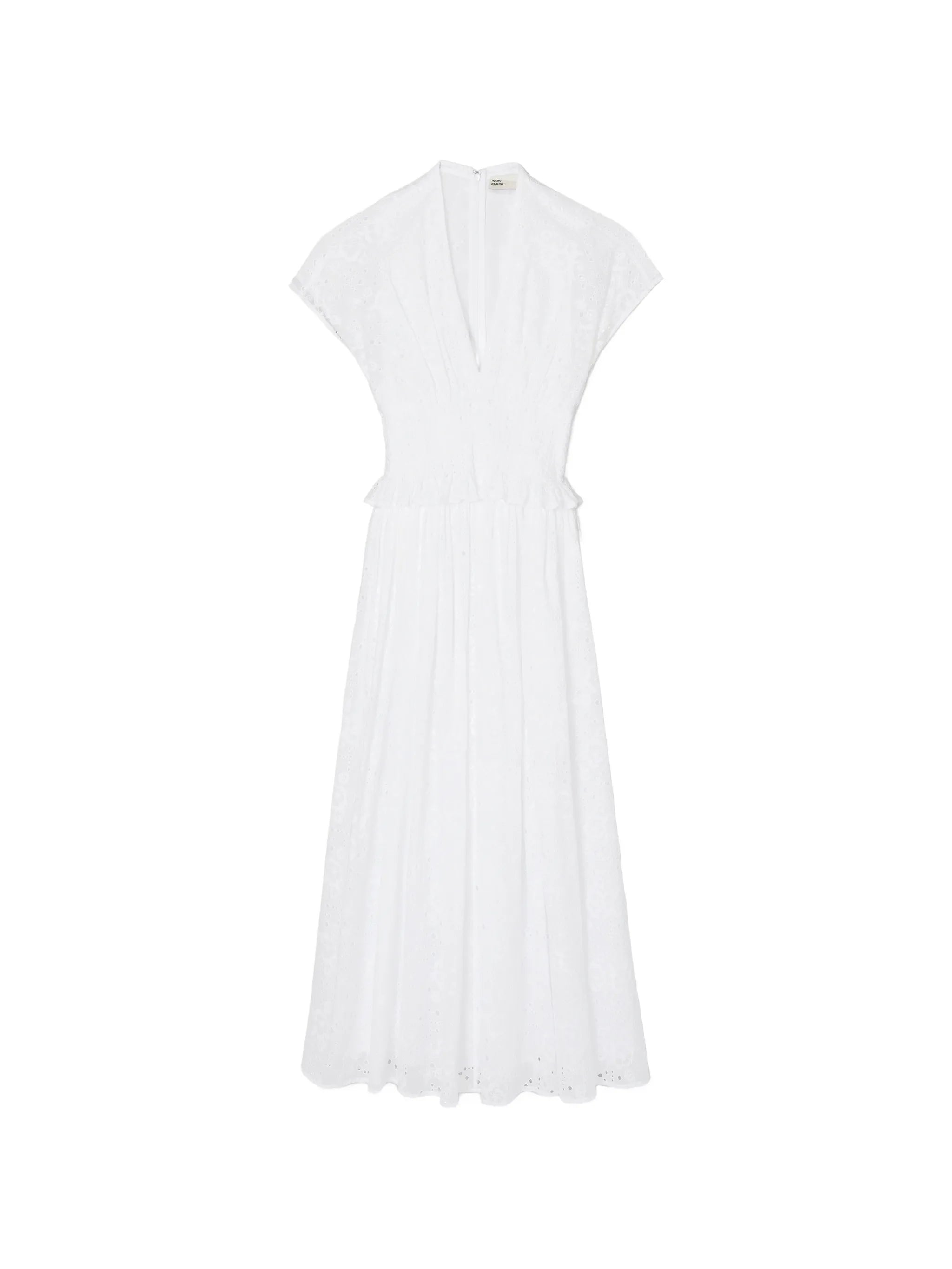 eyelet cotton maxi dress