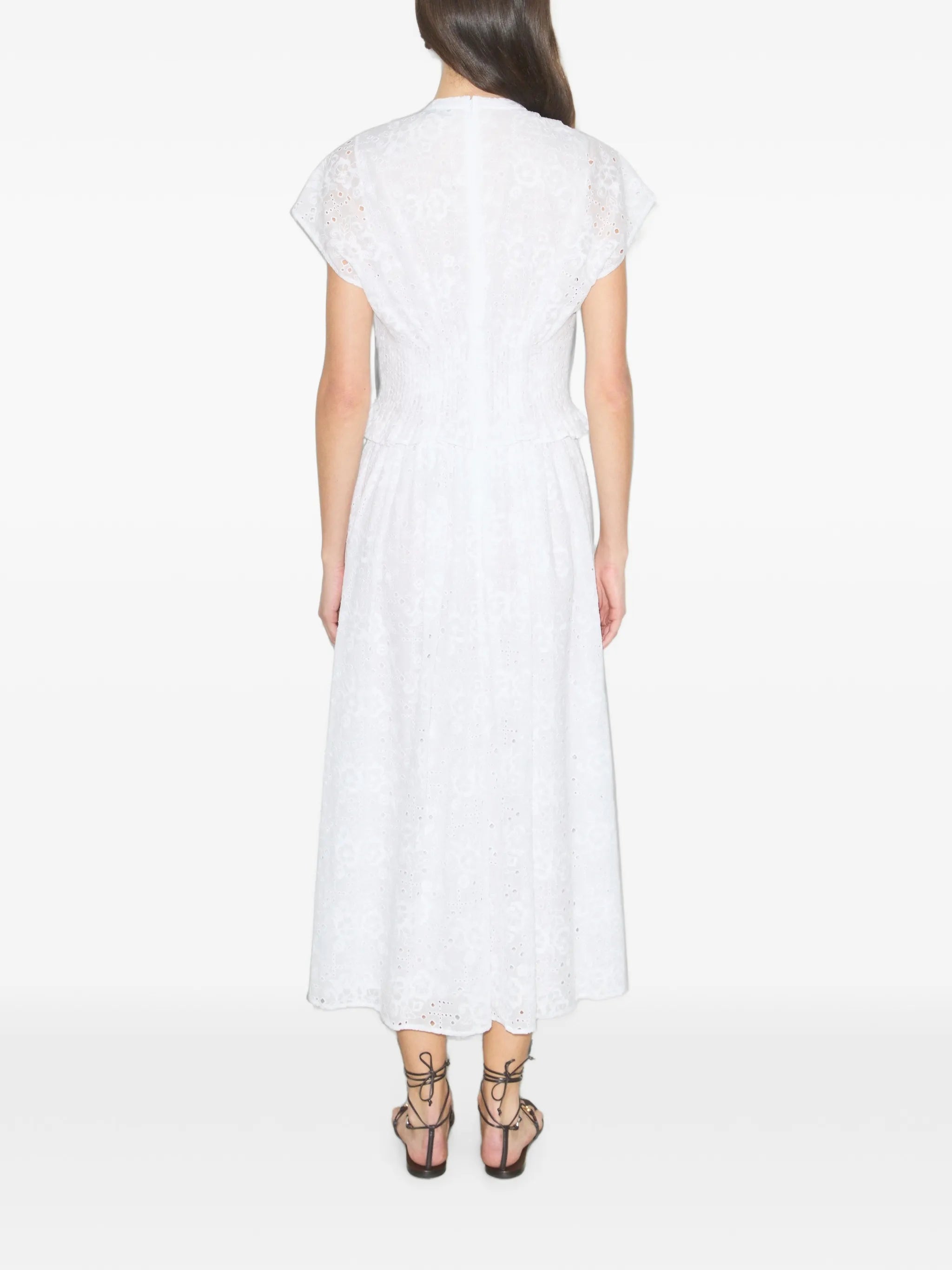 eyelet cotton maxi dress