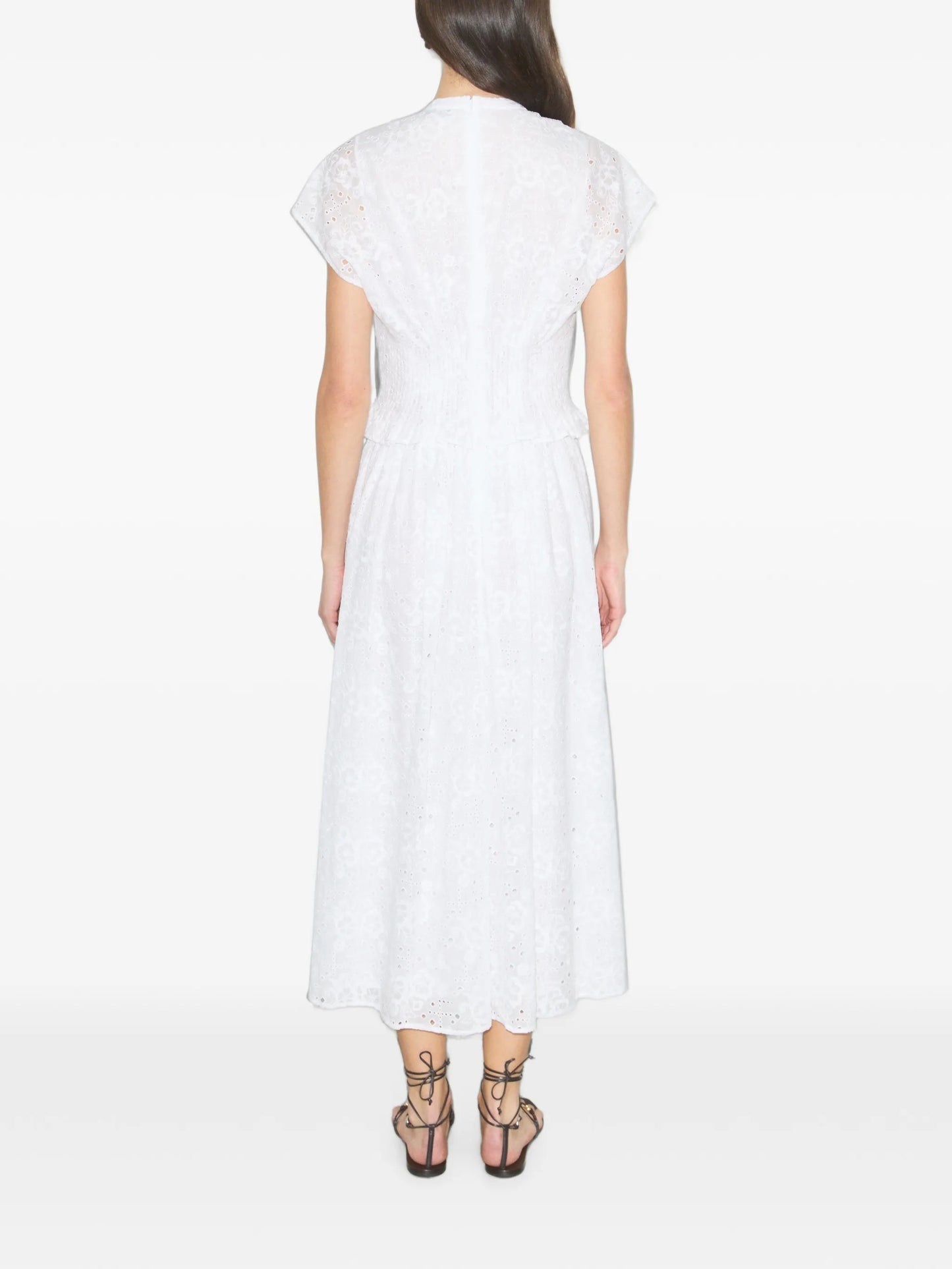 eyelet cotton maxi dress