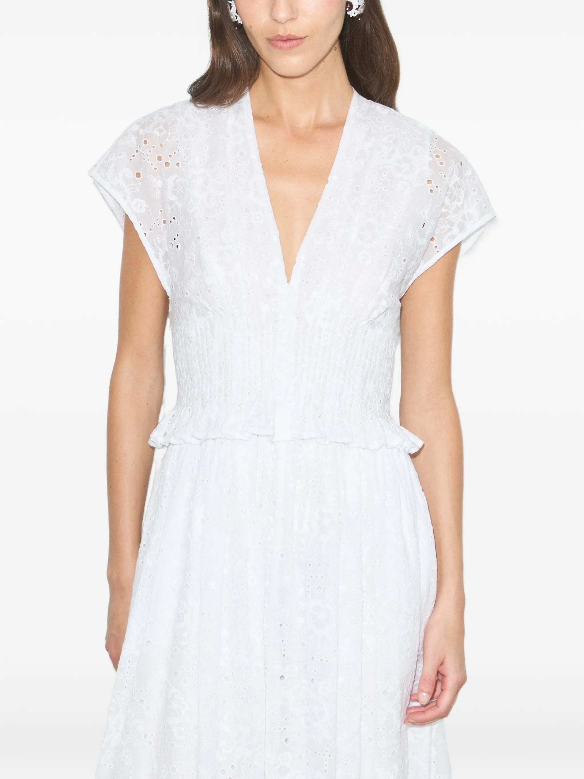 eyelet cotton maxi dress
