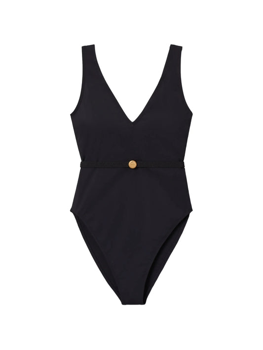 belted swimsuit