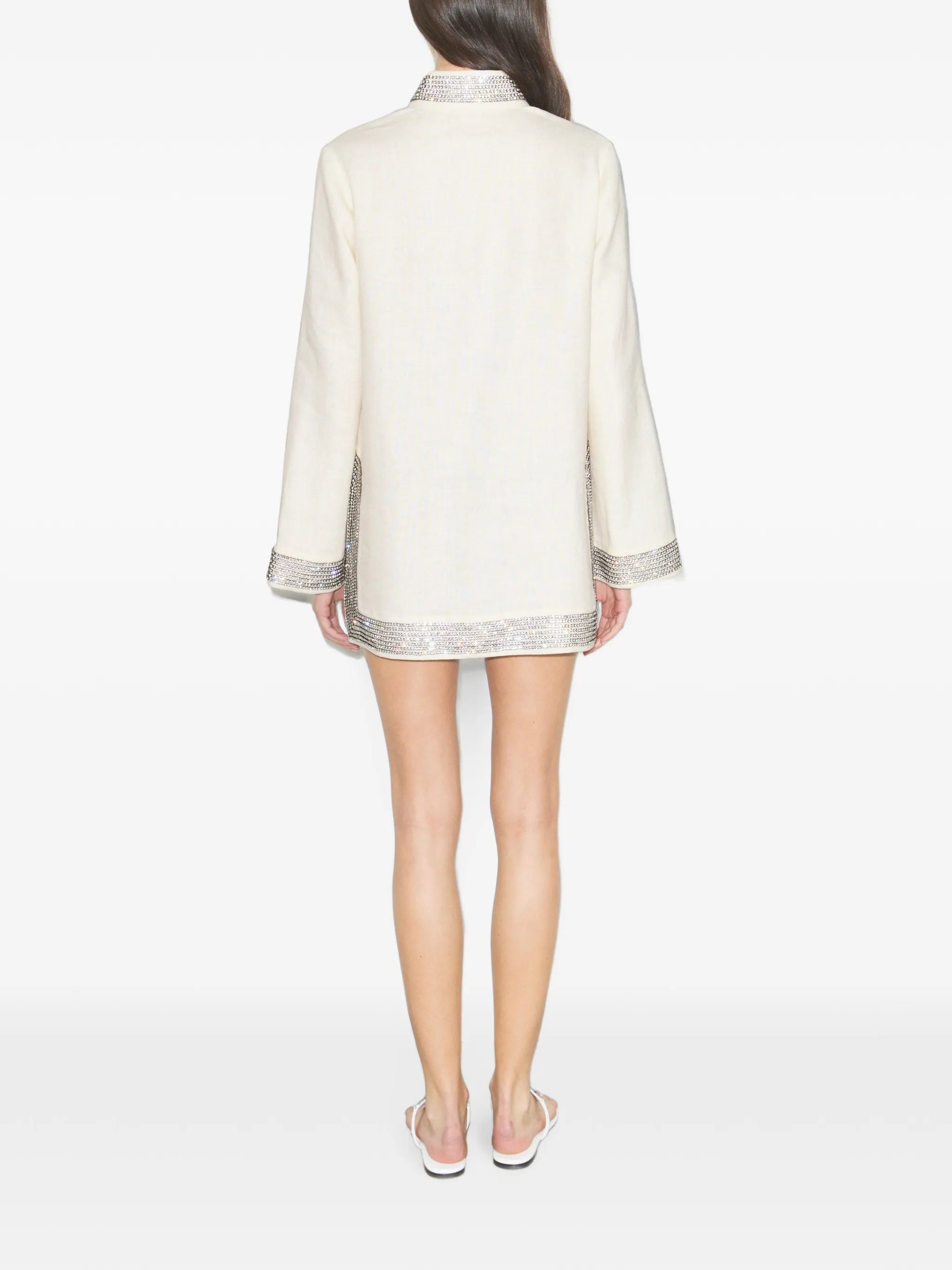 embellished linen tunic