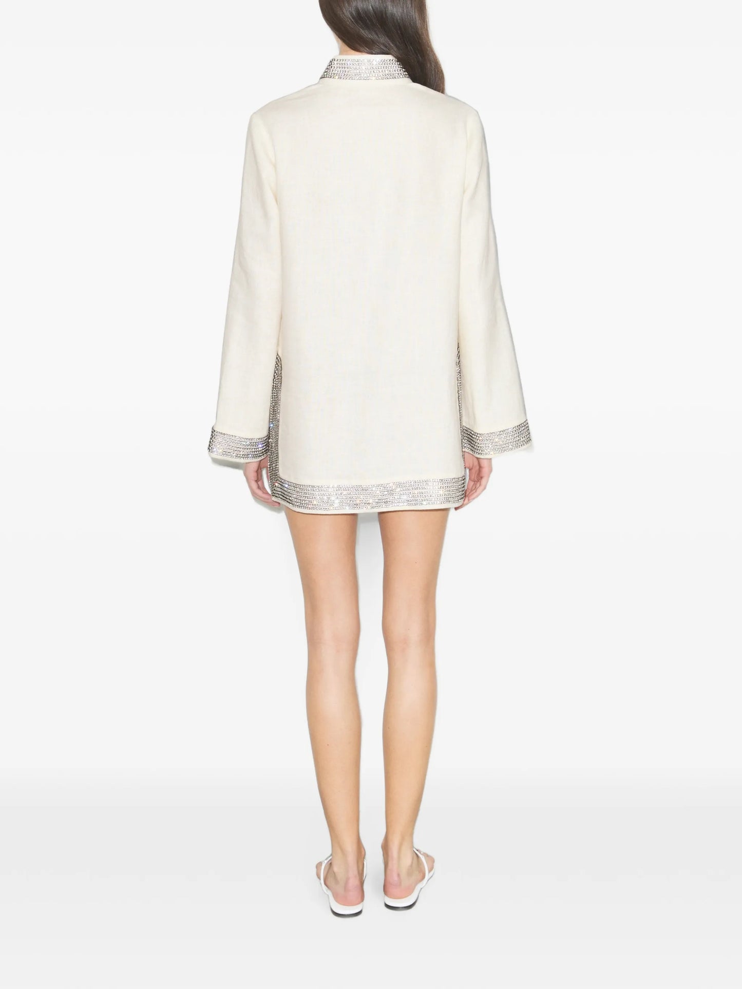 embellished linen tunic