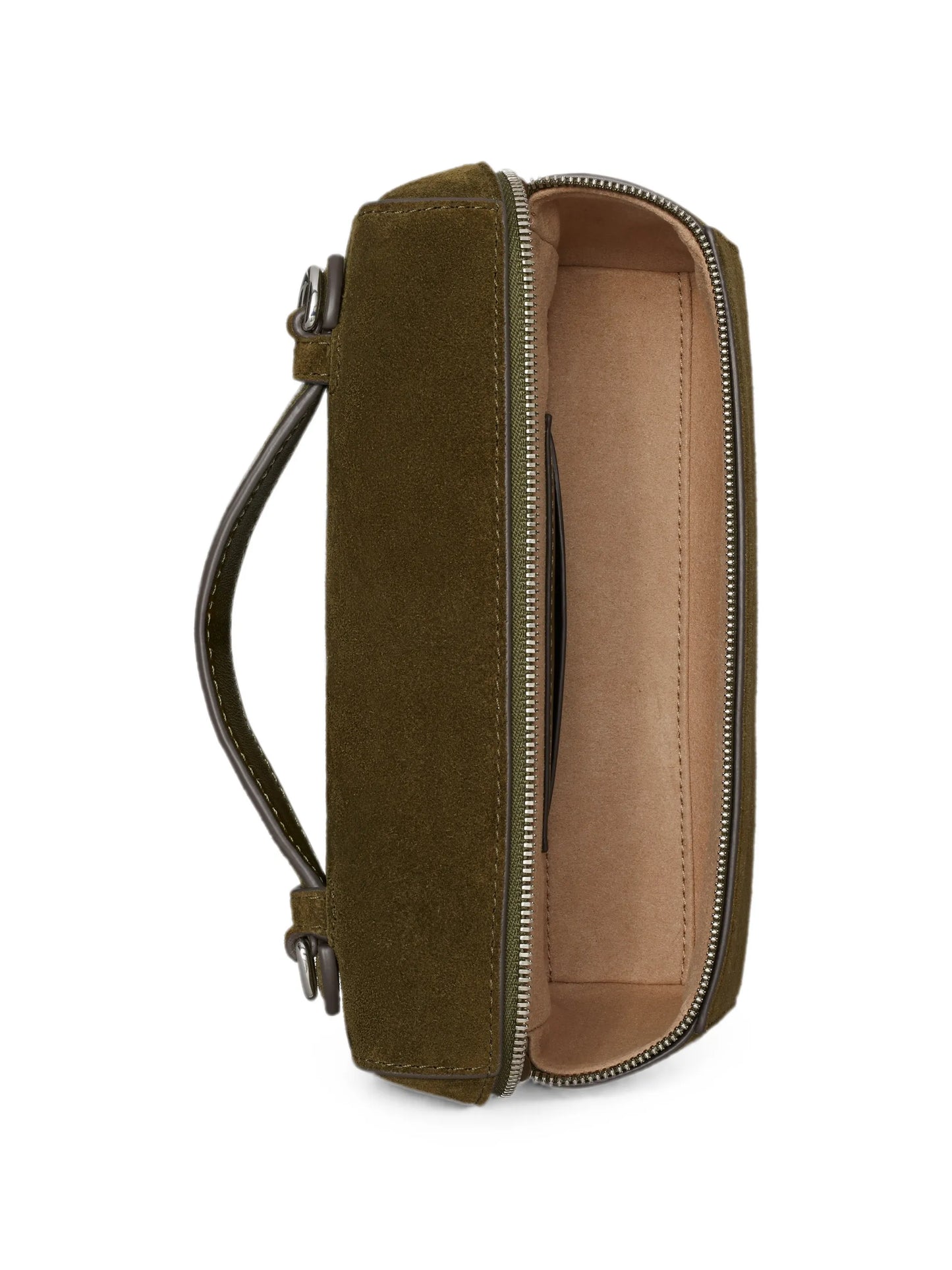 Romy suede slim top handle bag
