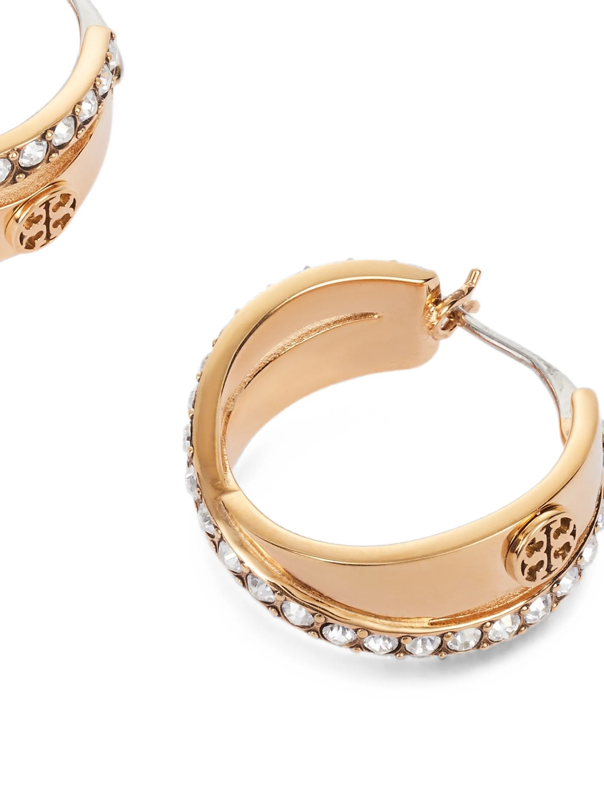 Icon Pavé double hoop earrings