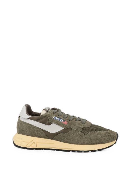panelled suede sneakers