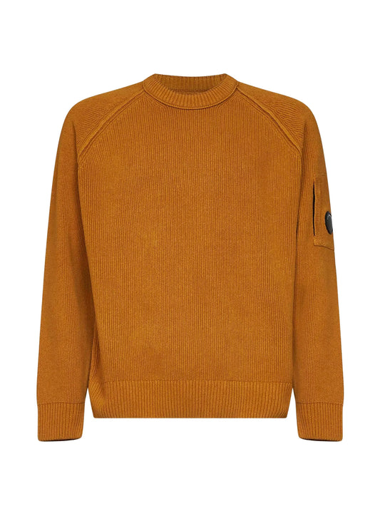 Lens detail raglan-sleeve sweater