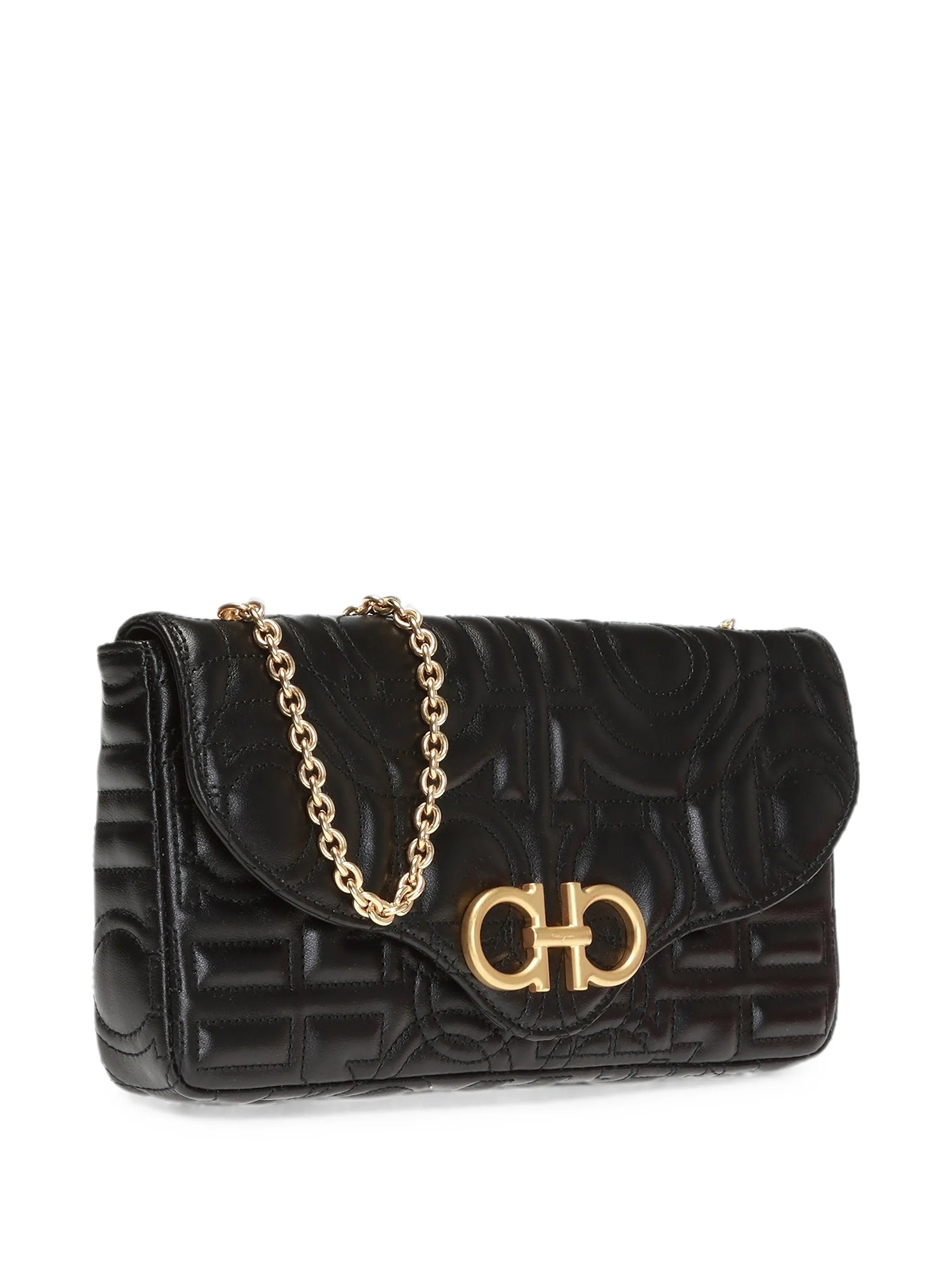 quilted Gancini shoulder bag