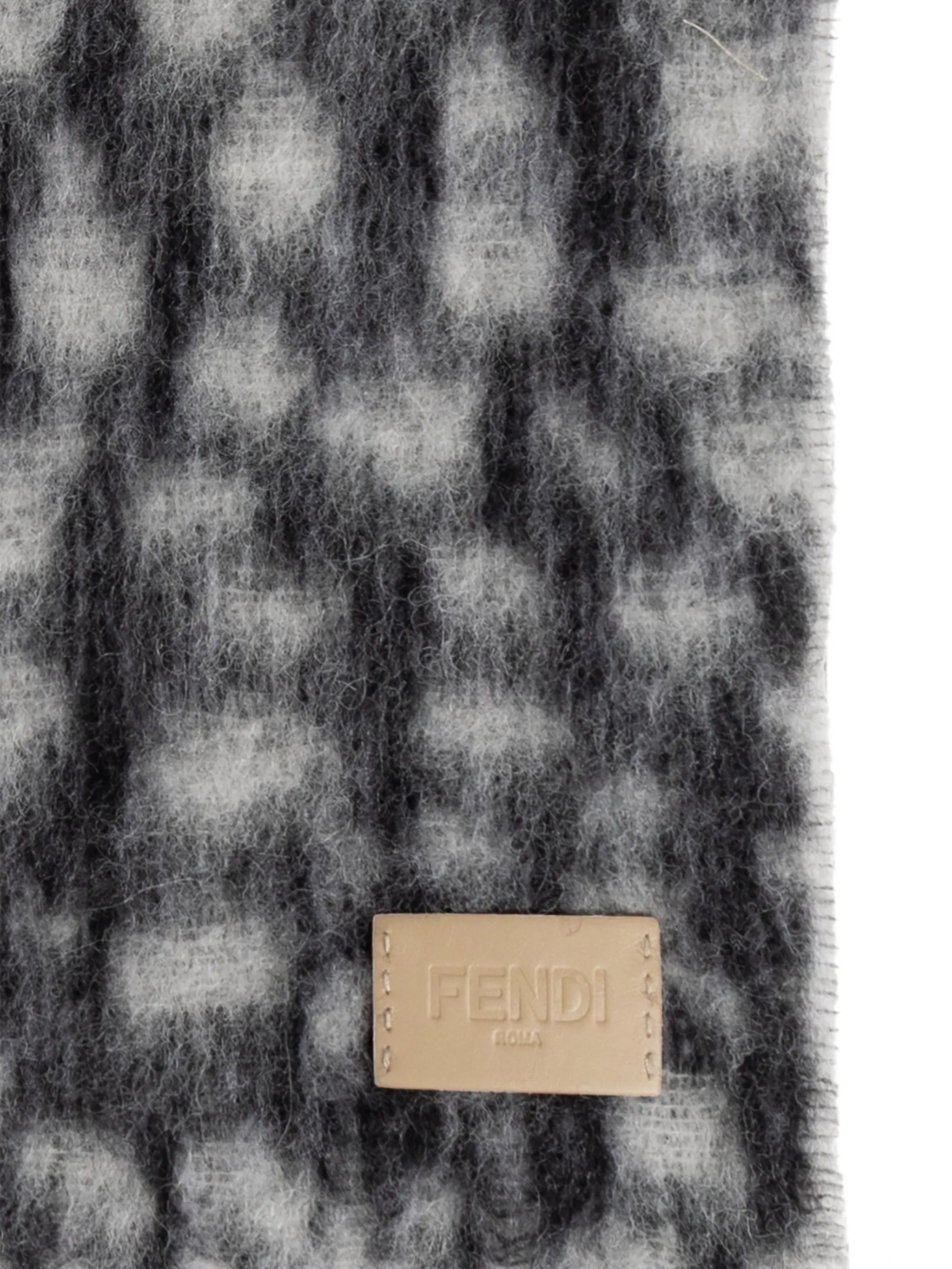 fringed checked scarf