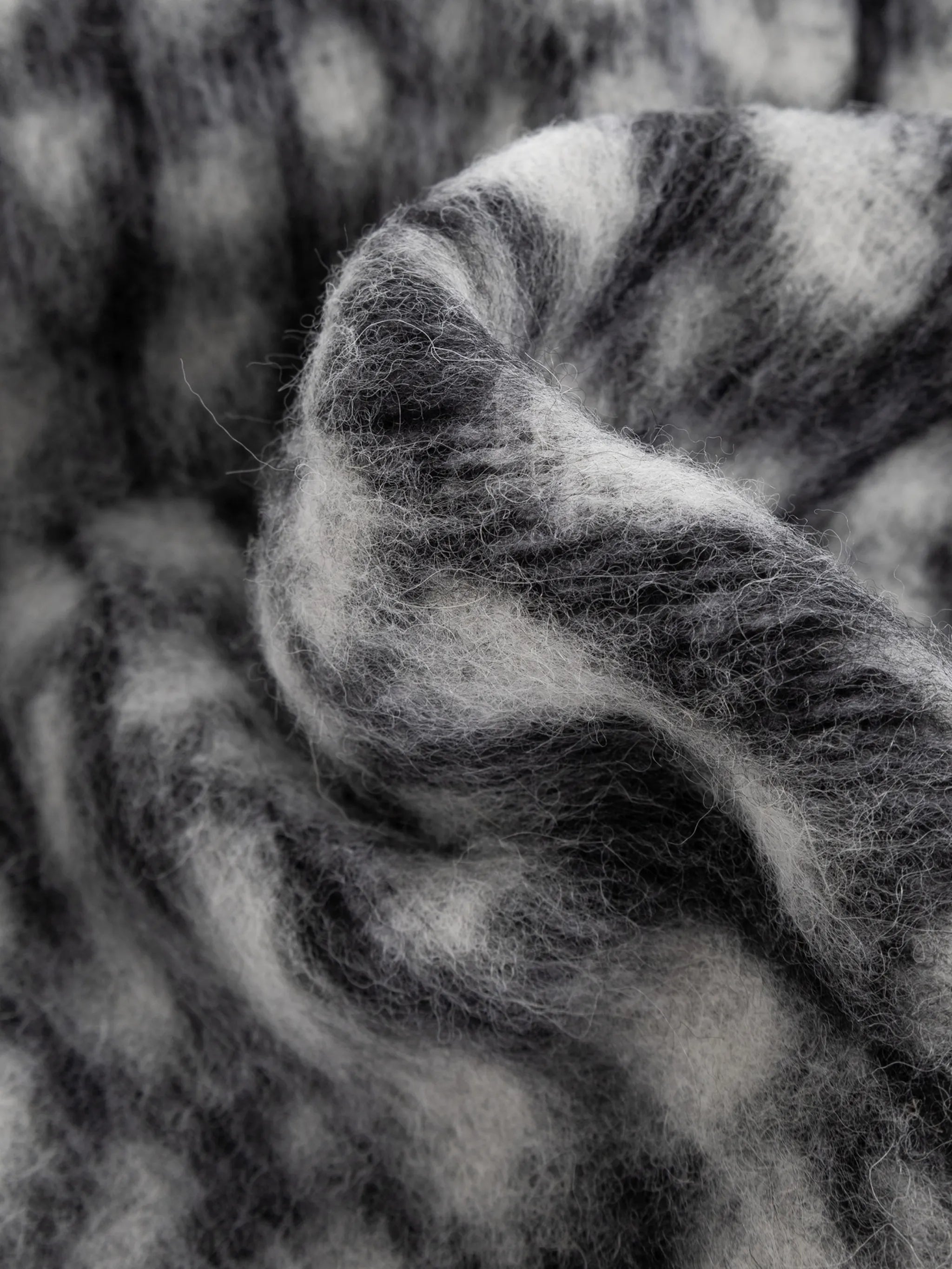 fringed checked scarf