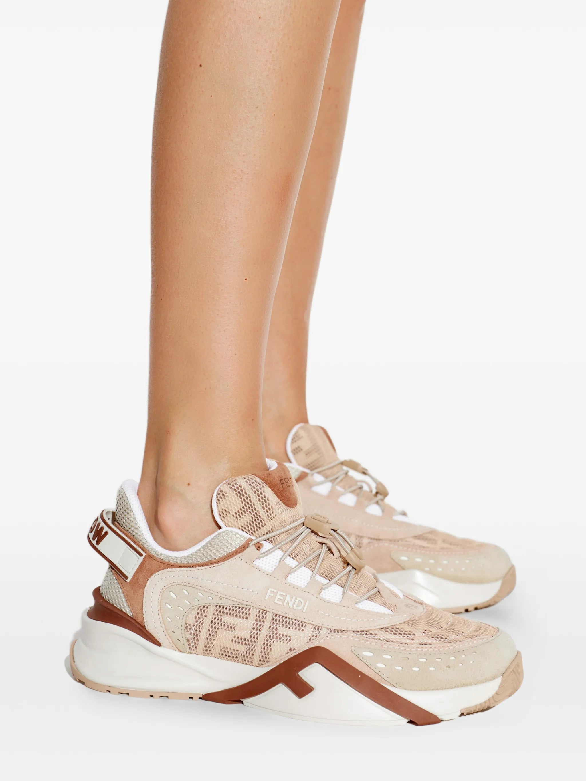 Flow leather-panelled sneakers