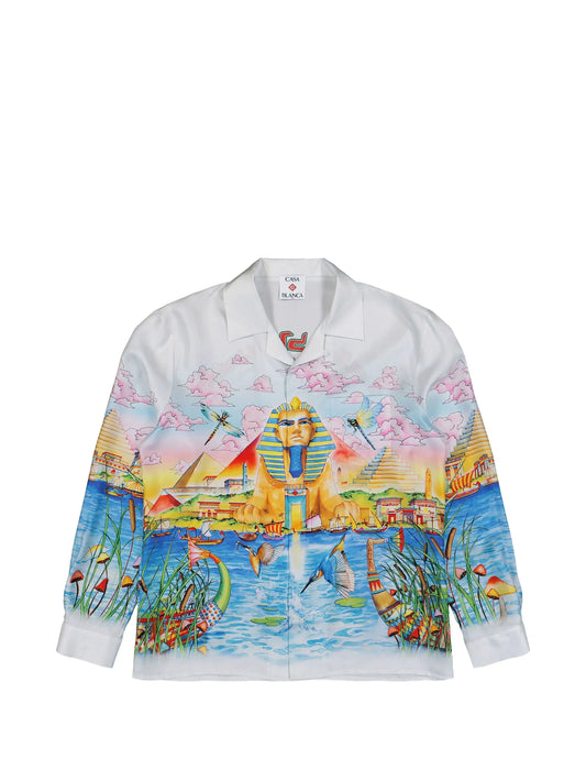 Egypt As It Was Cuban-collar shirt
