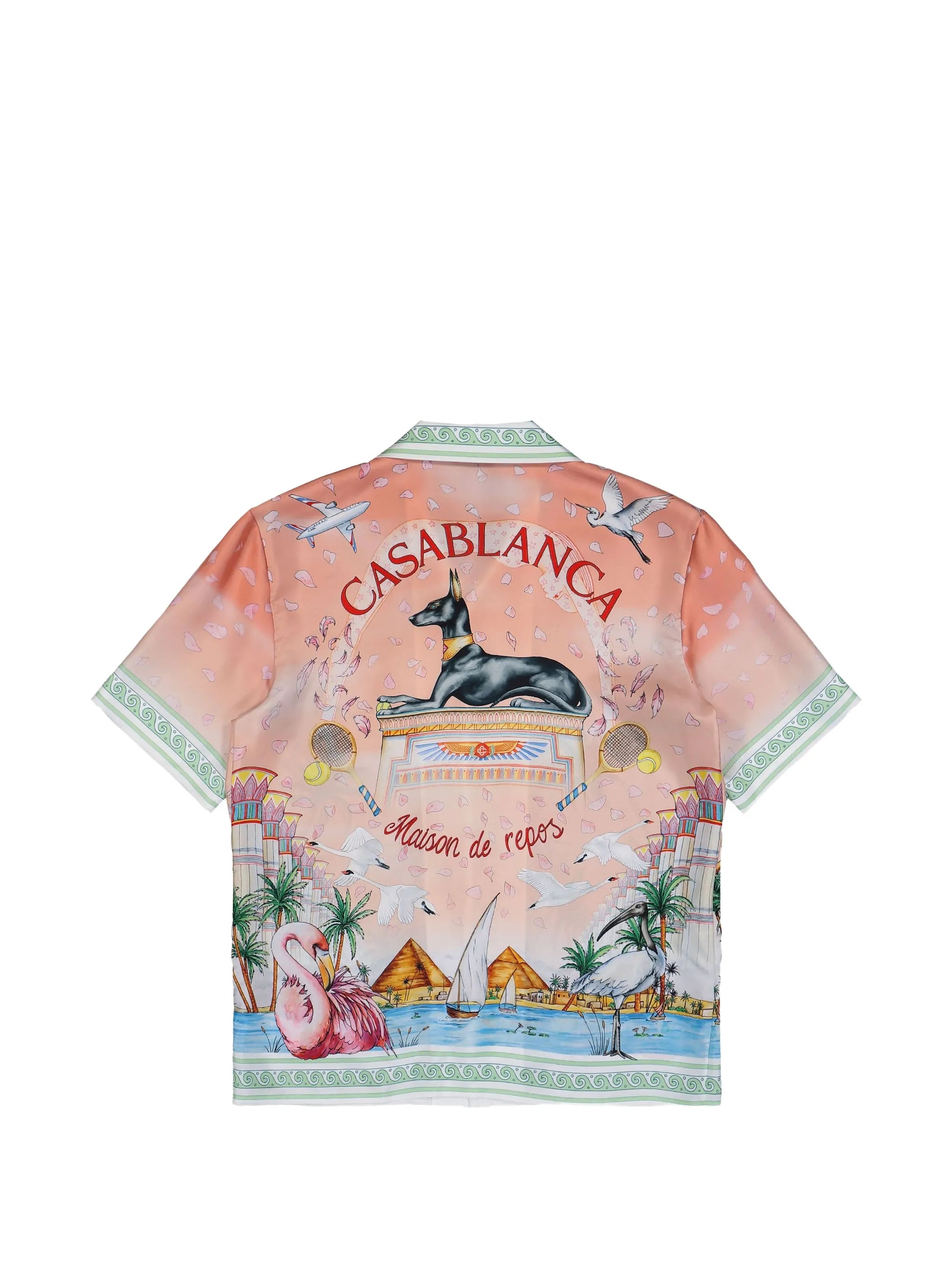 Ethereal Cuban-collar short-sleeved shirt