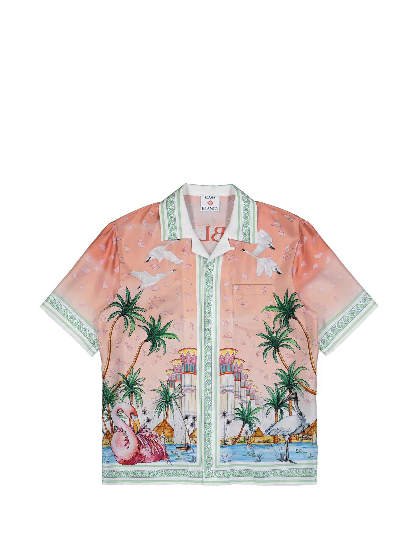 Ethereal Cuban-collar short-sleeved shirt