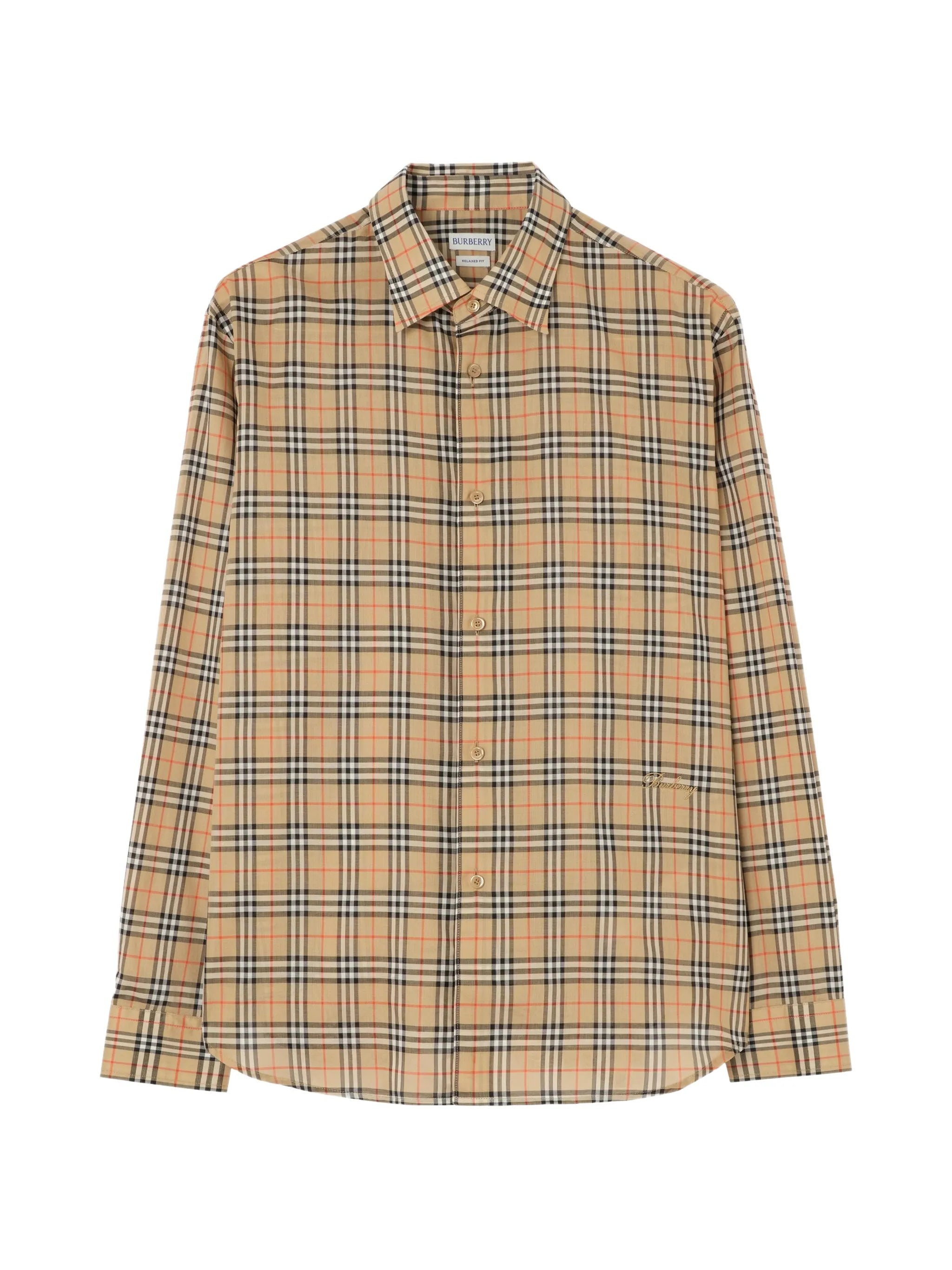 relaxed-fit Check cotton shirt