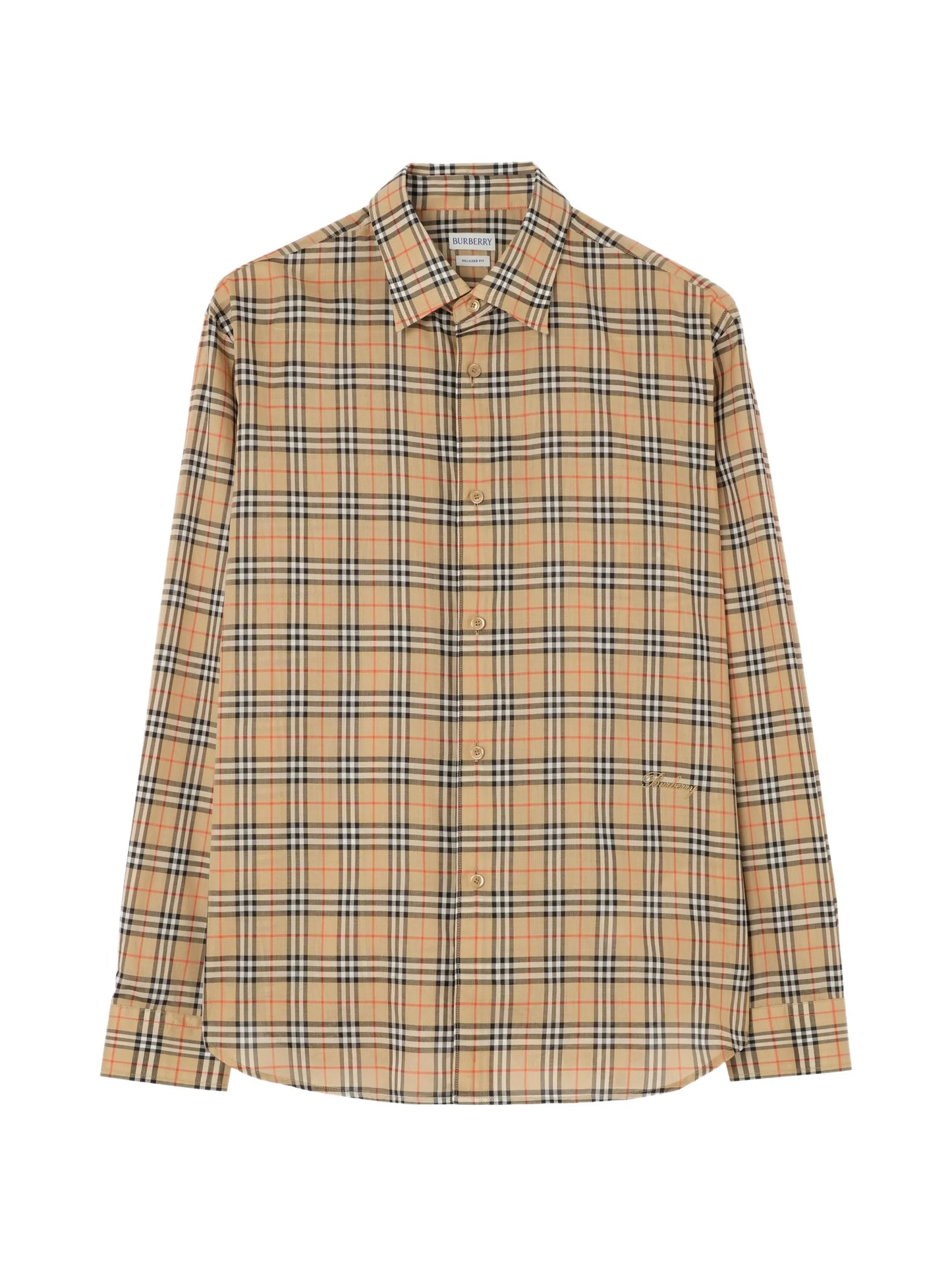 relaxed-fit Check cotton shirt