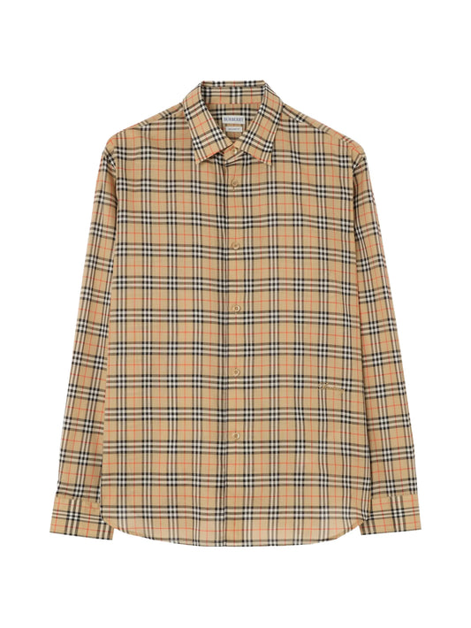check-pattern long-sleeve shirt