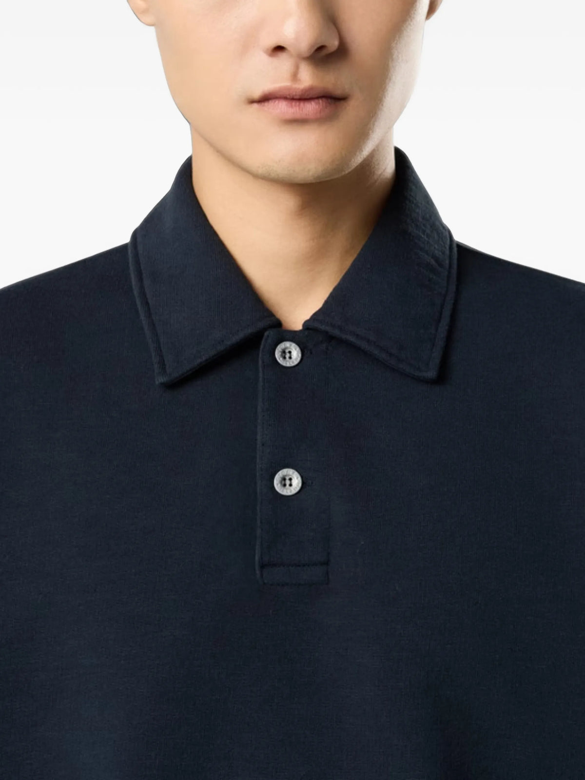 6100054 tubular cotton fleece polo shirt