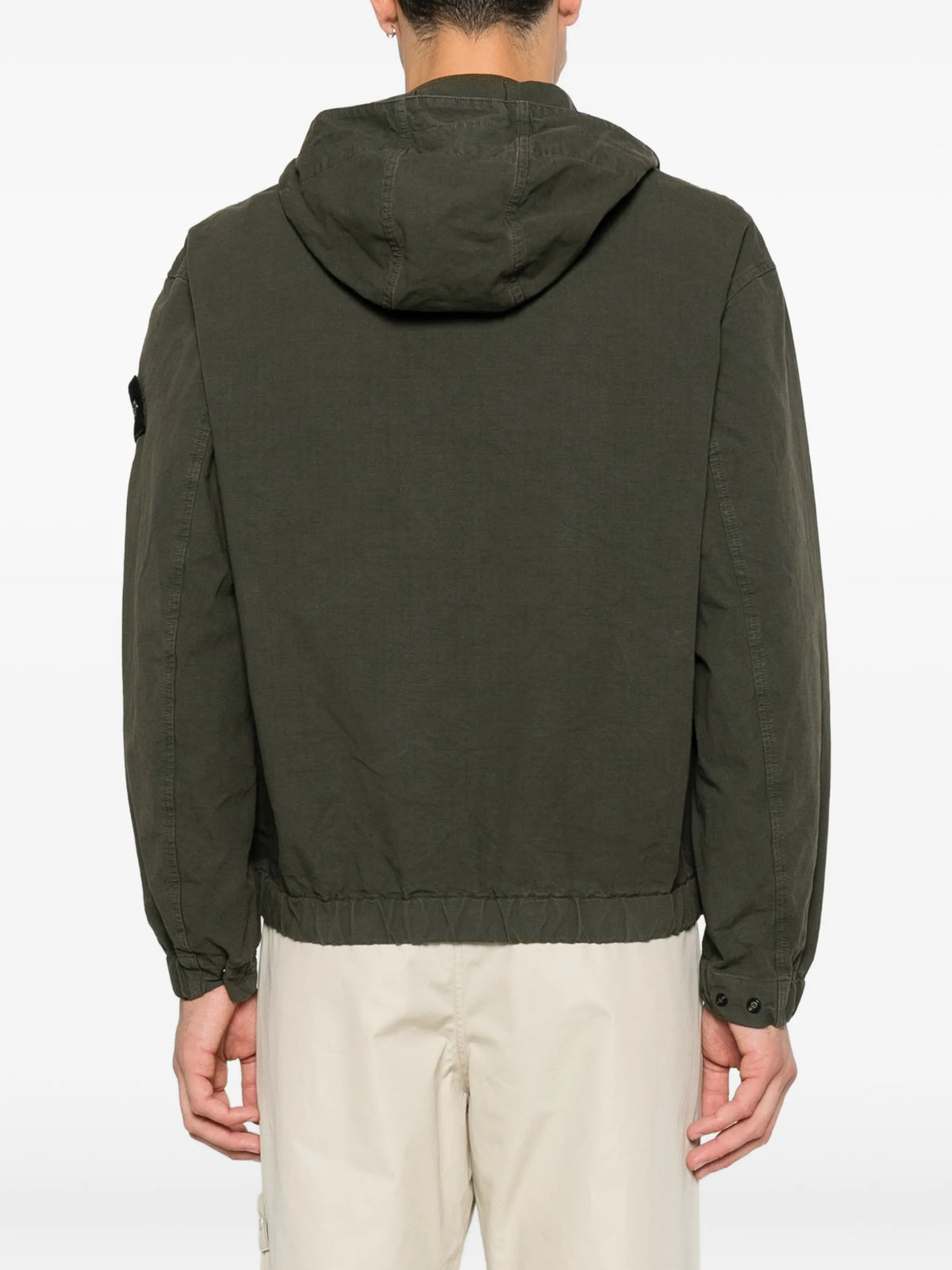 1200011 organic cotton ripstop comfort-fit hooded overshirt with zip pockets