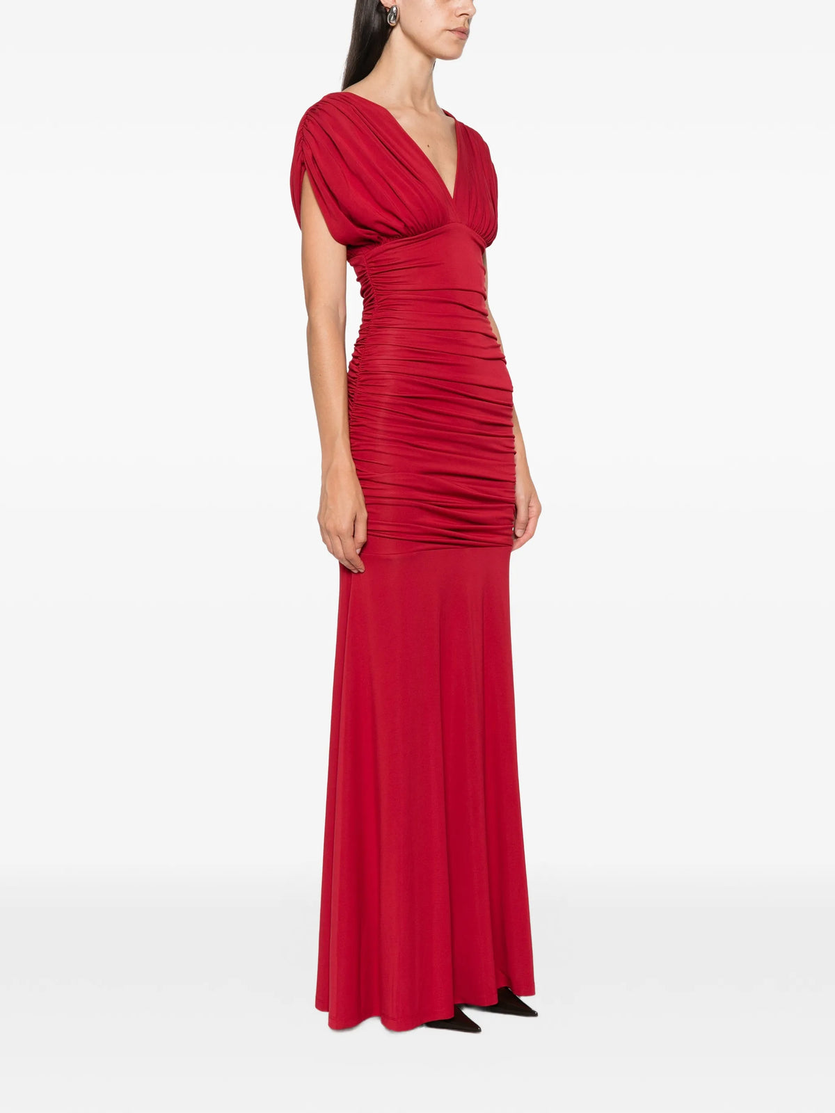 Norvelle ruched maxi dress