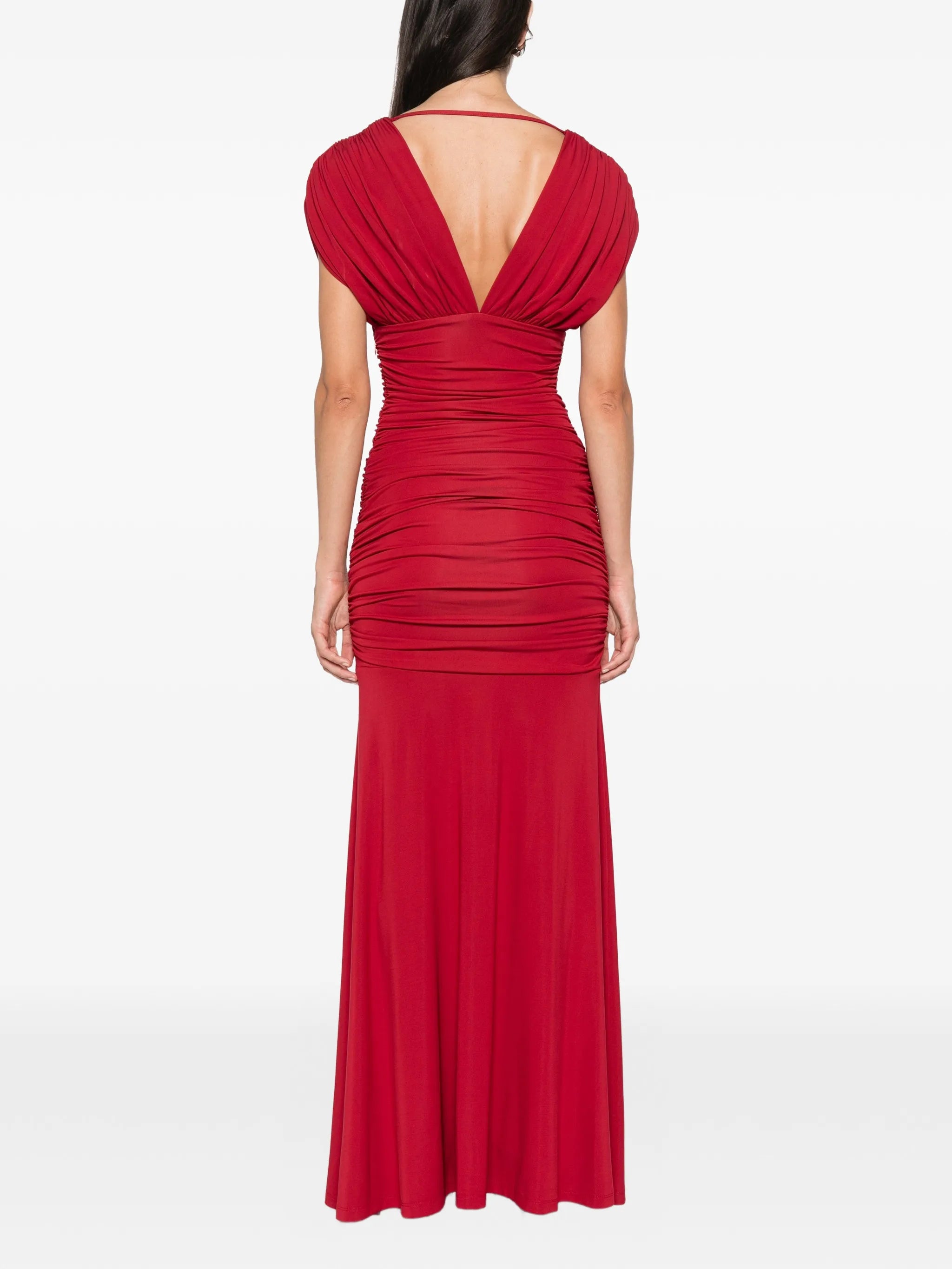 Norvelle ruched maxi dress
