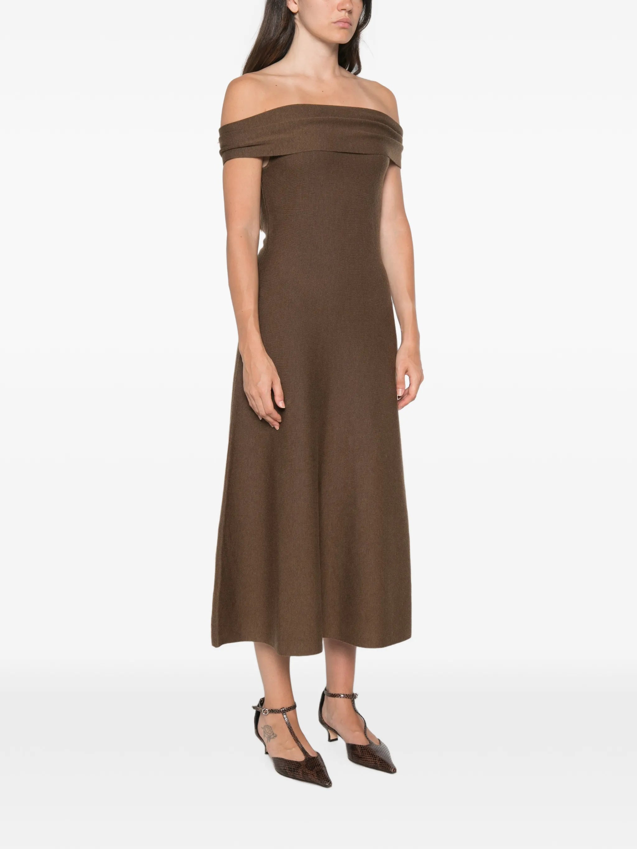Camilla off-shoulder midi dress
