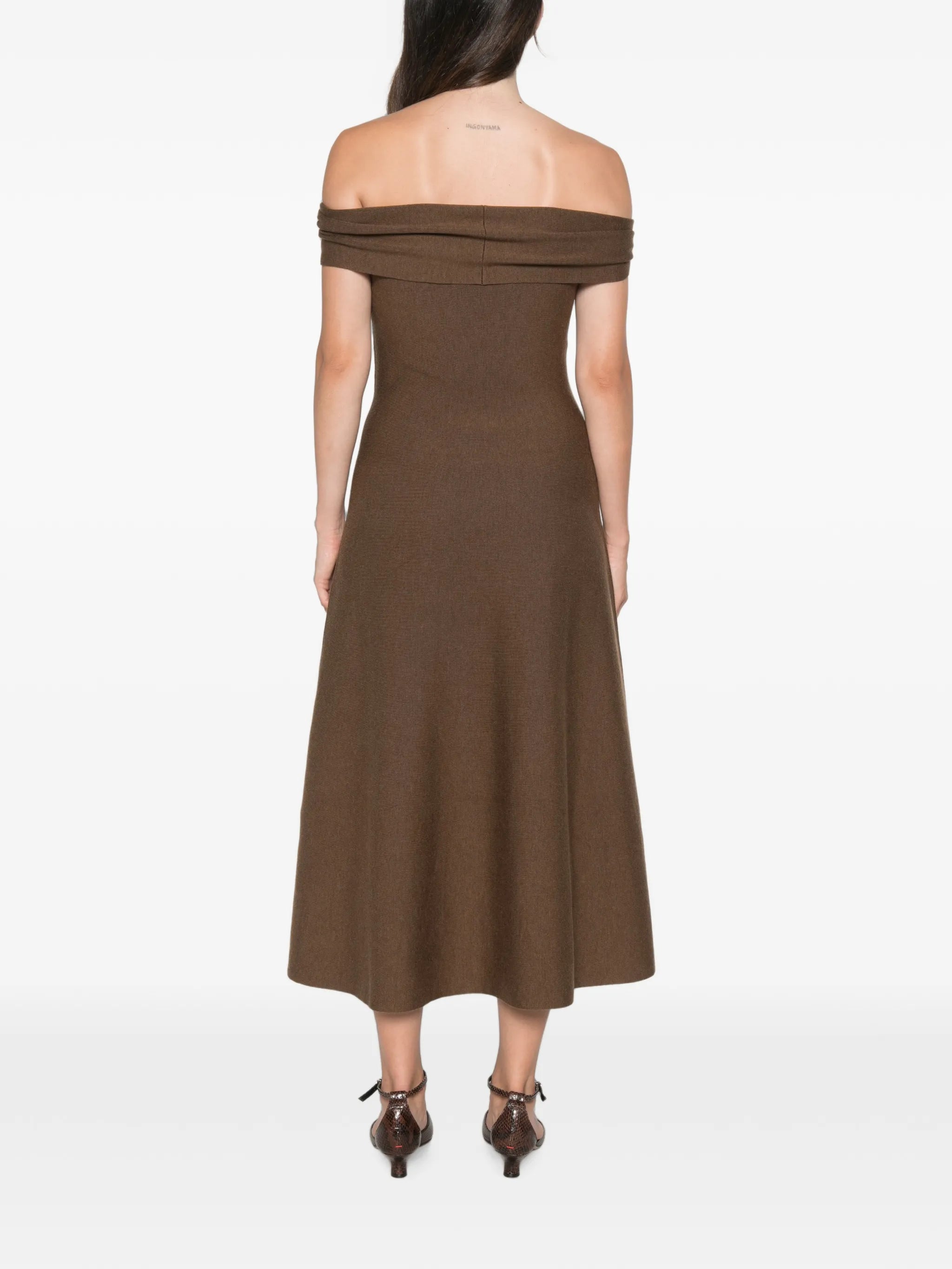 Camilla off-shoulder midi dress