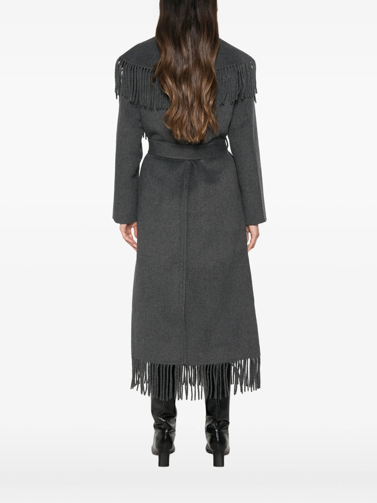 Carrie fringe robe coat