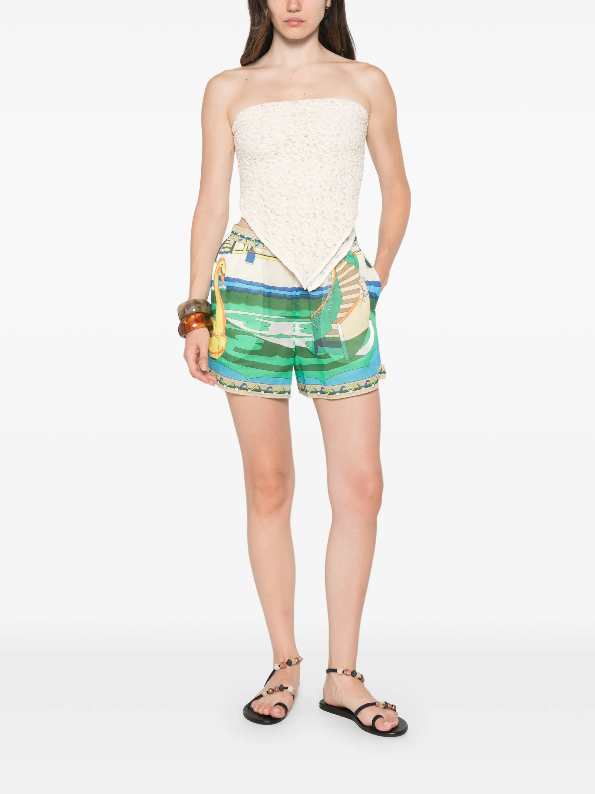printed camp shorts