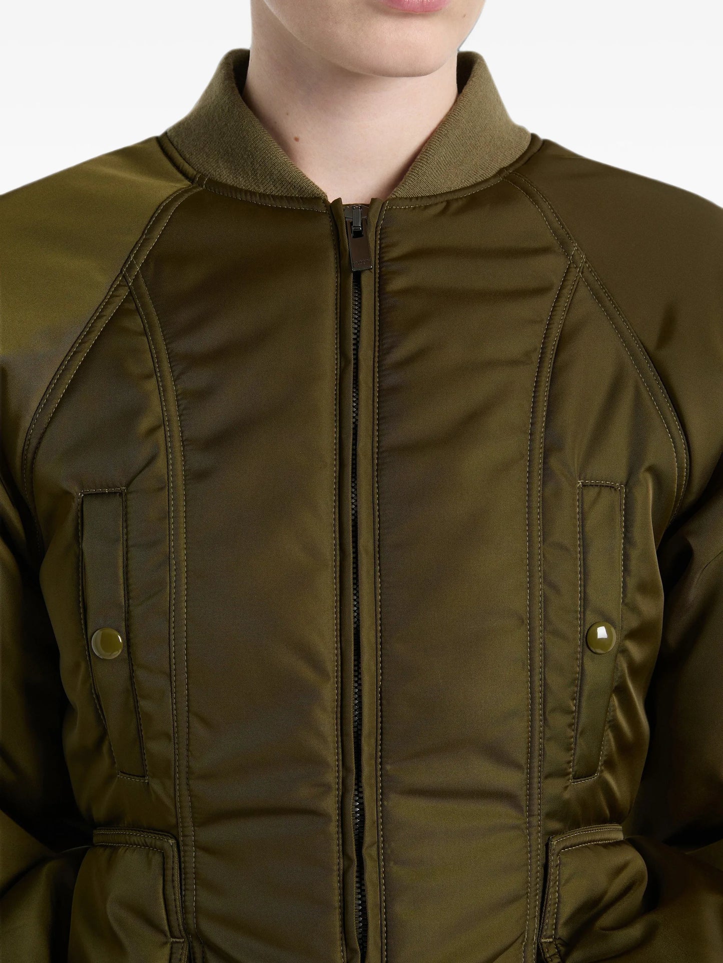 nylon peplum jacket