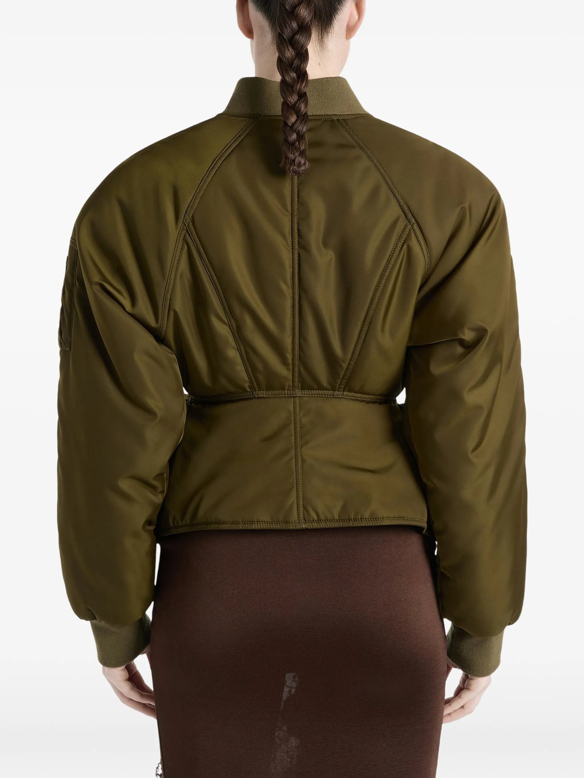 nylon peplum jacket
