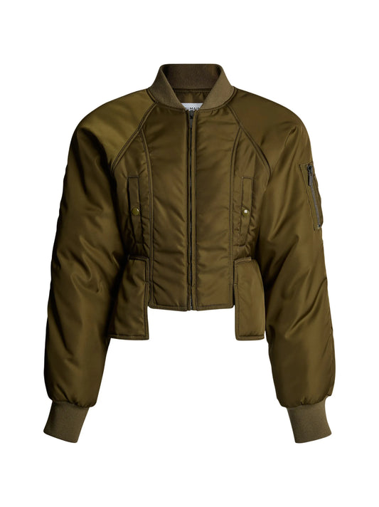nylon peplum jacket