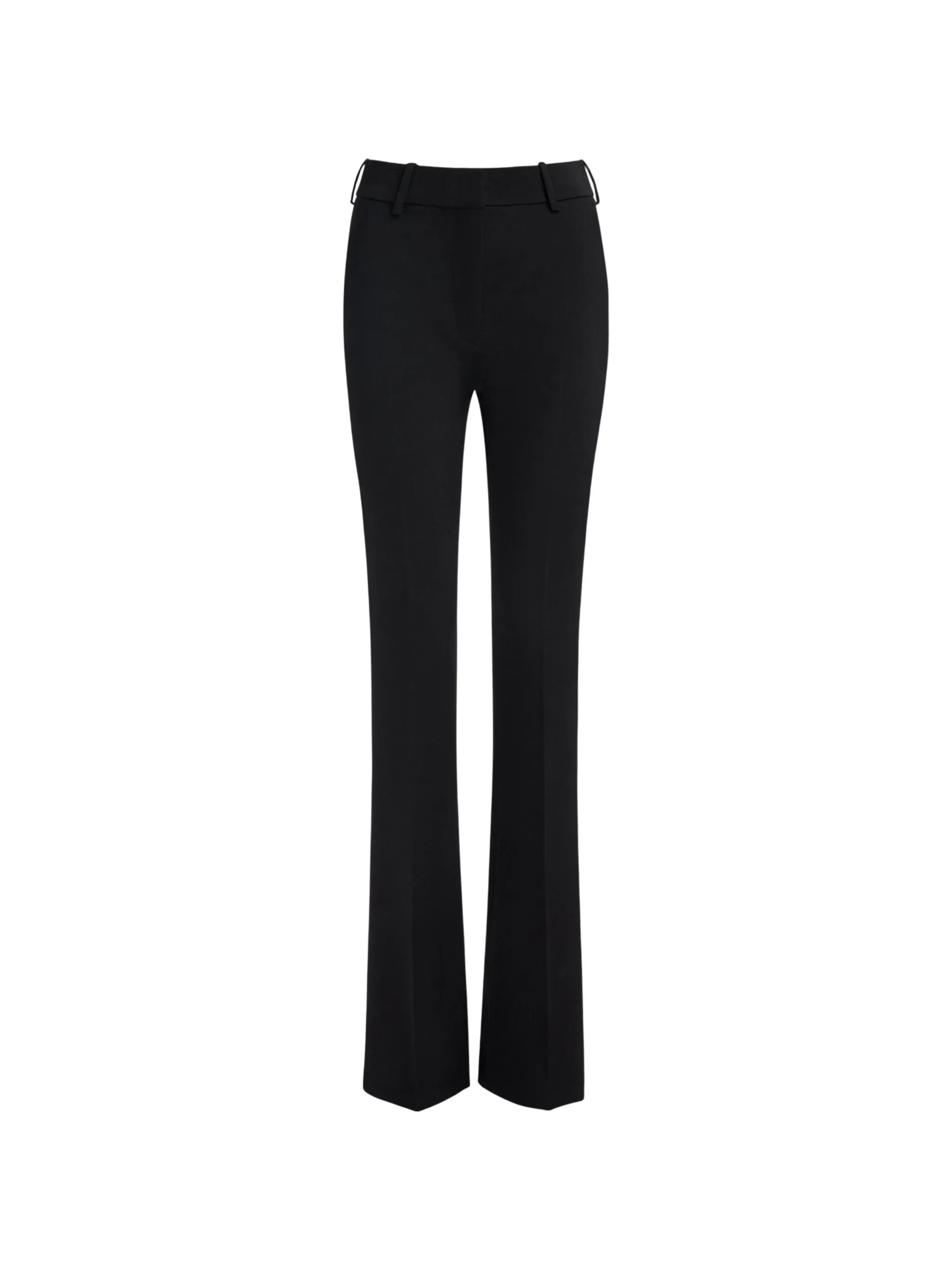 low-waisted wool-satin trousers