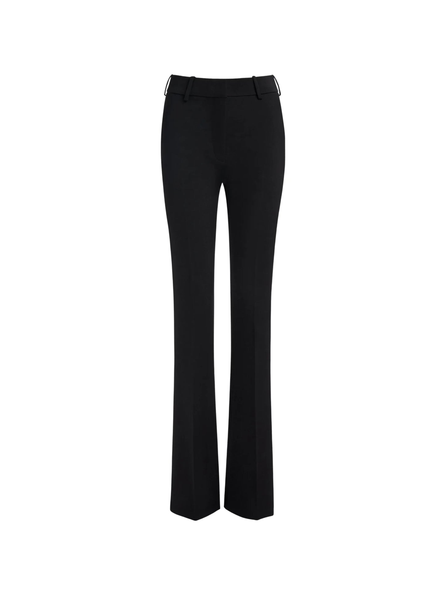 low-waisted wool-satin trousers