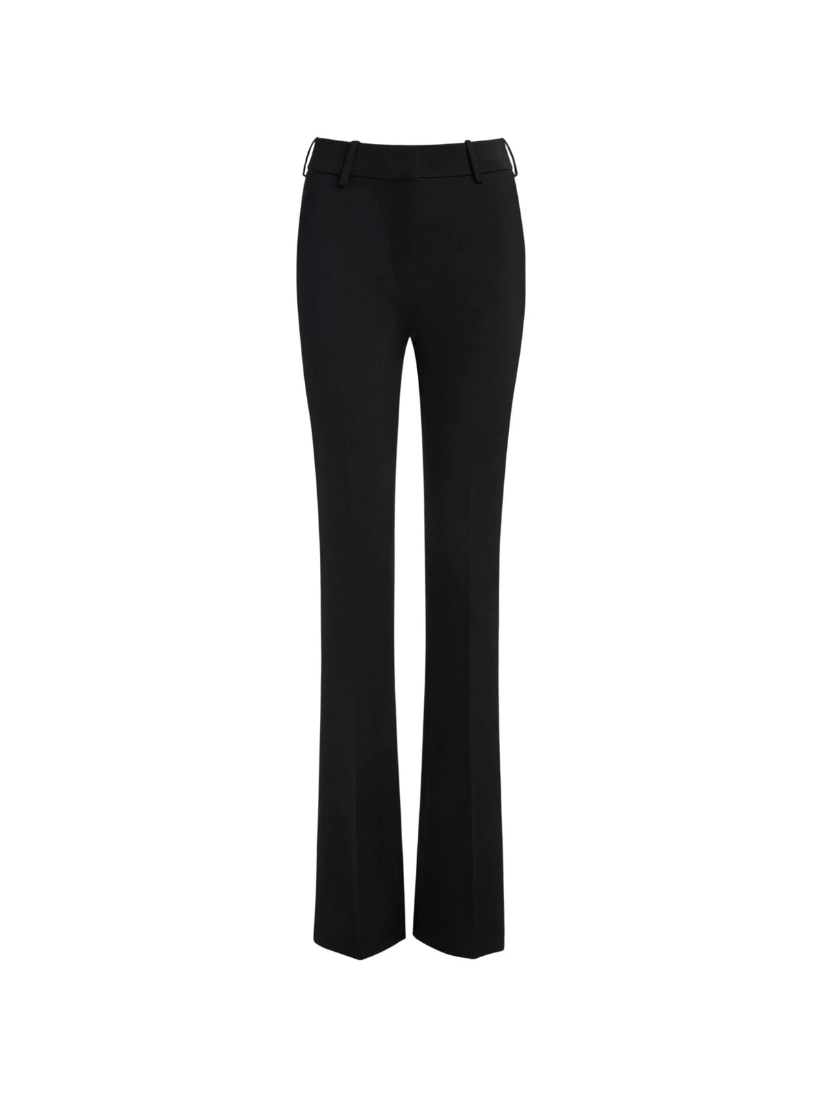 low-waisted wool satin trousers