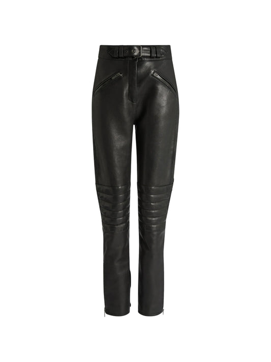 lambskin biker trousers