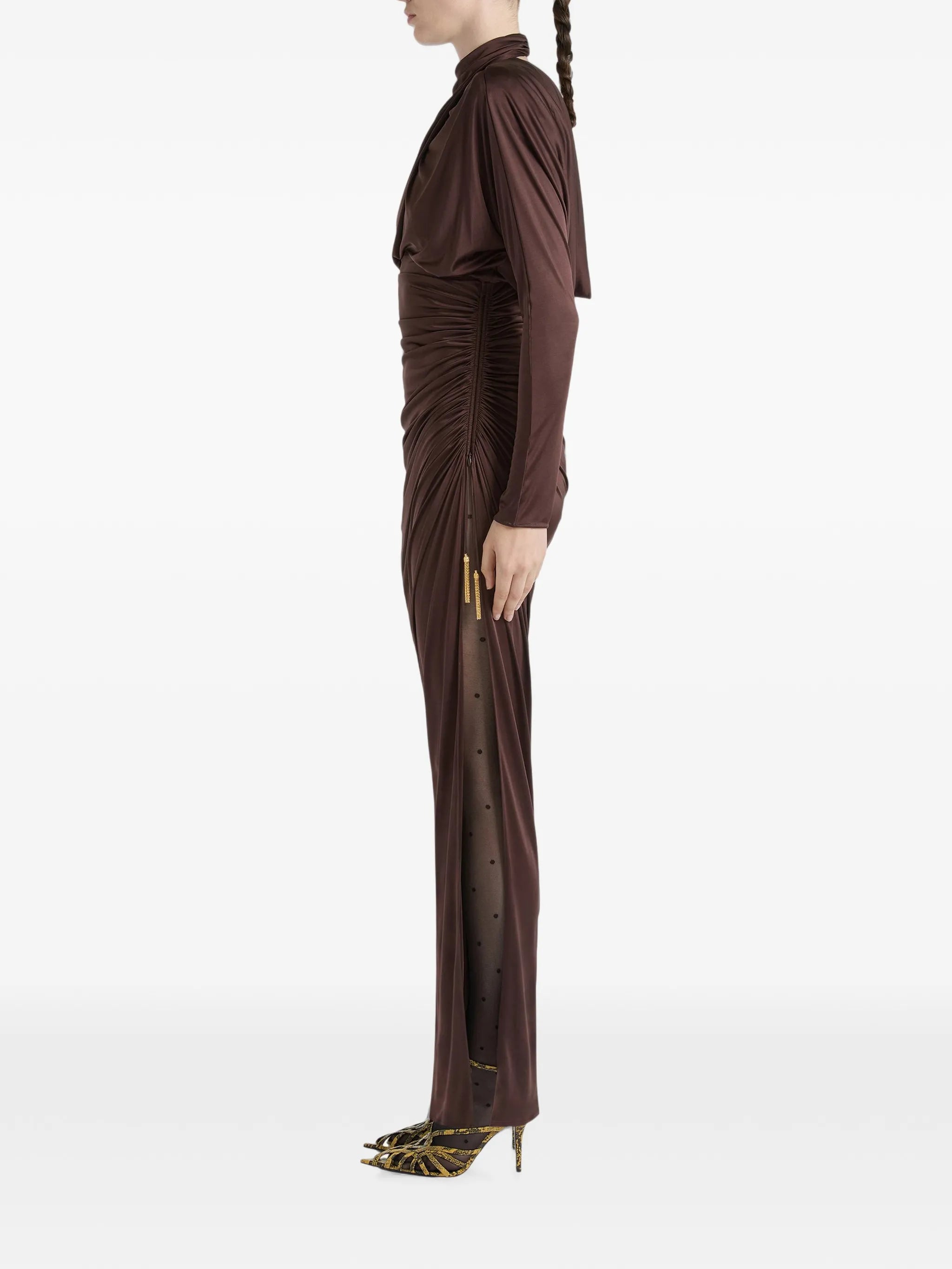 long flowing jersey dress