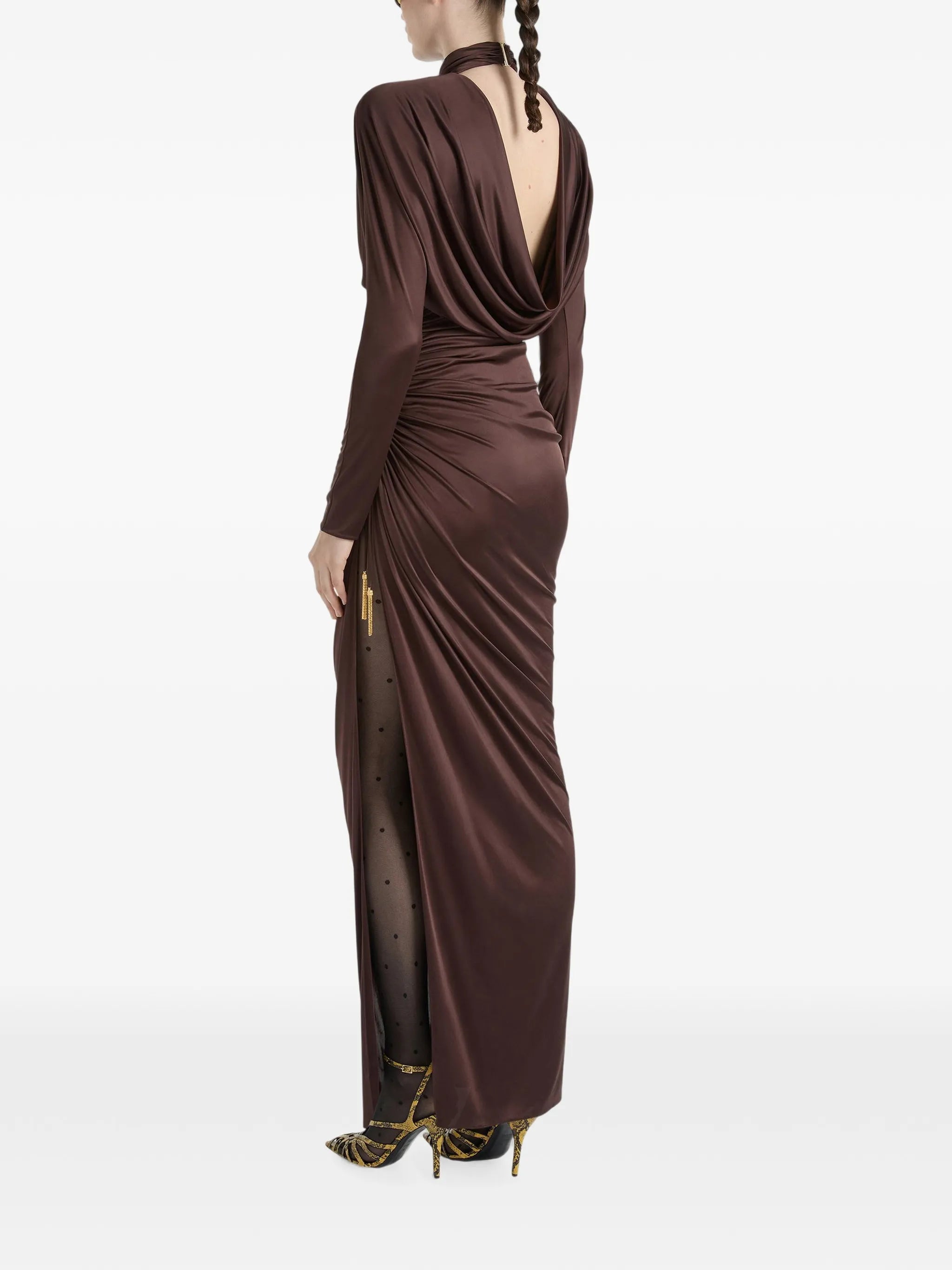 long flowing jersey dress