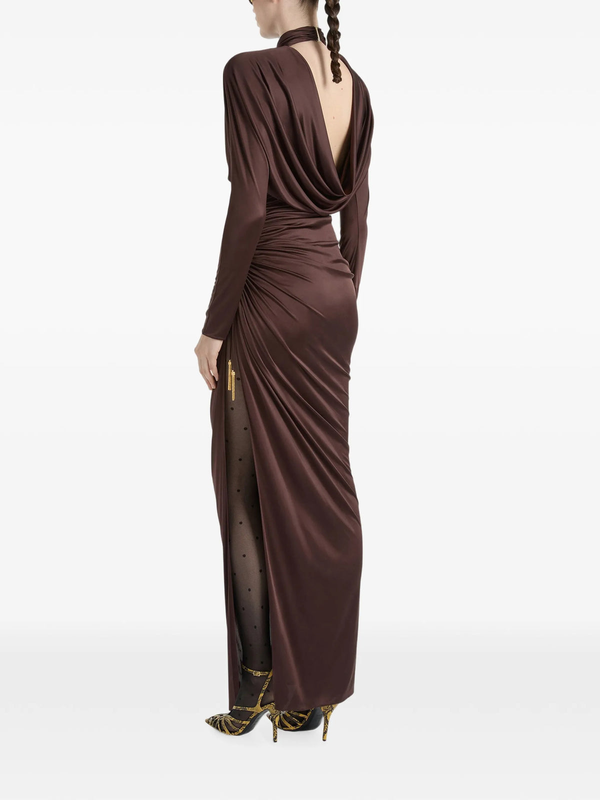 long flowing jersey dress