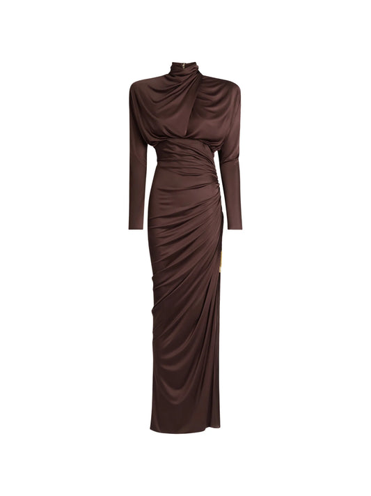 long flowing jersey dress
