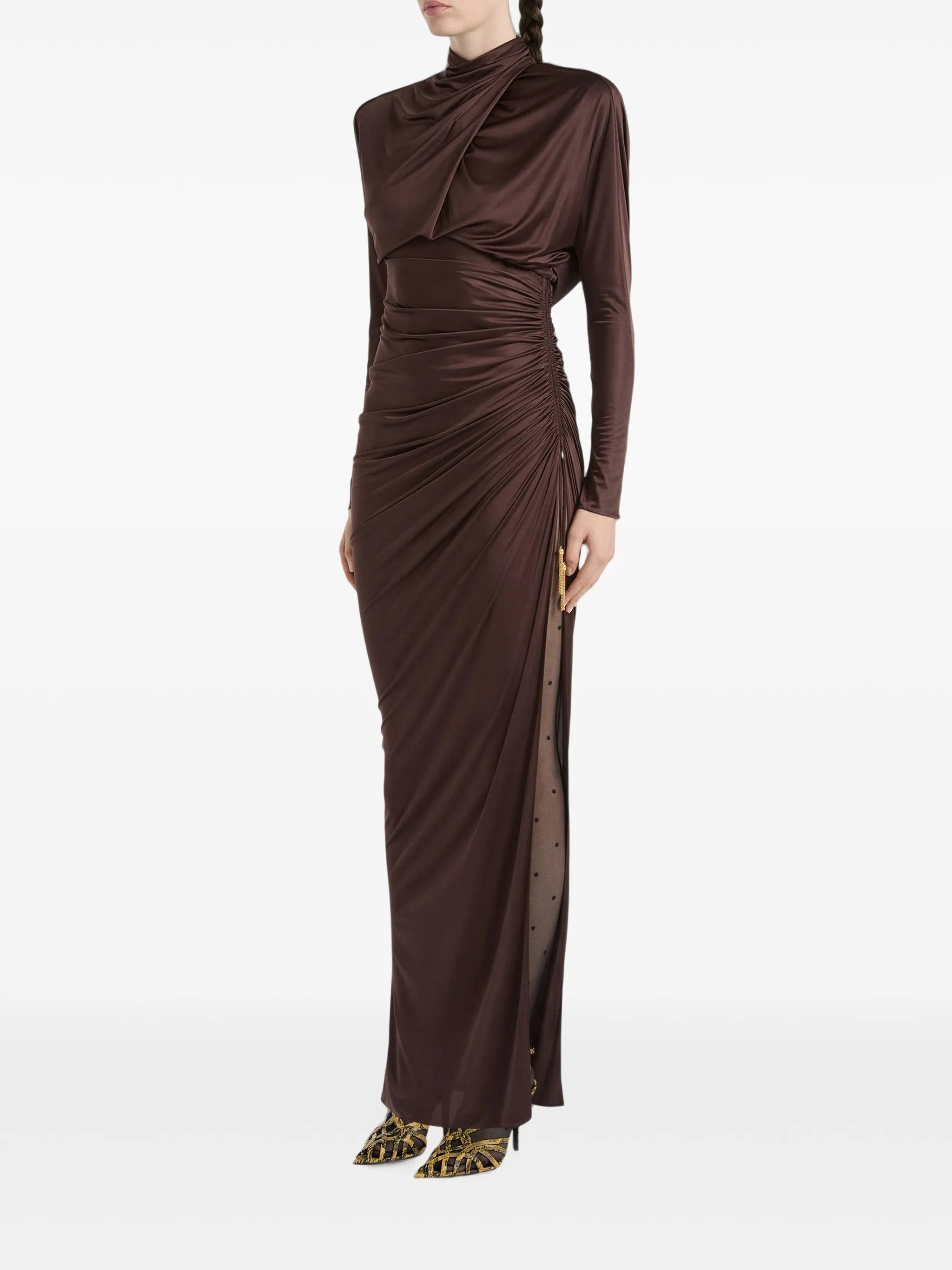 long flowing jersey dress