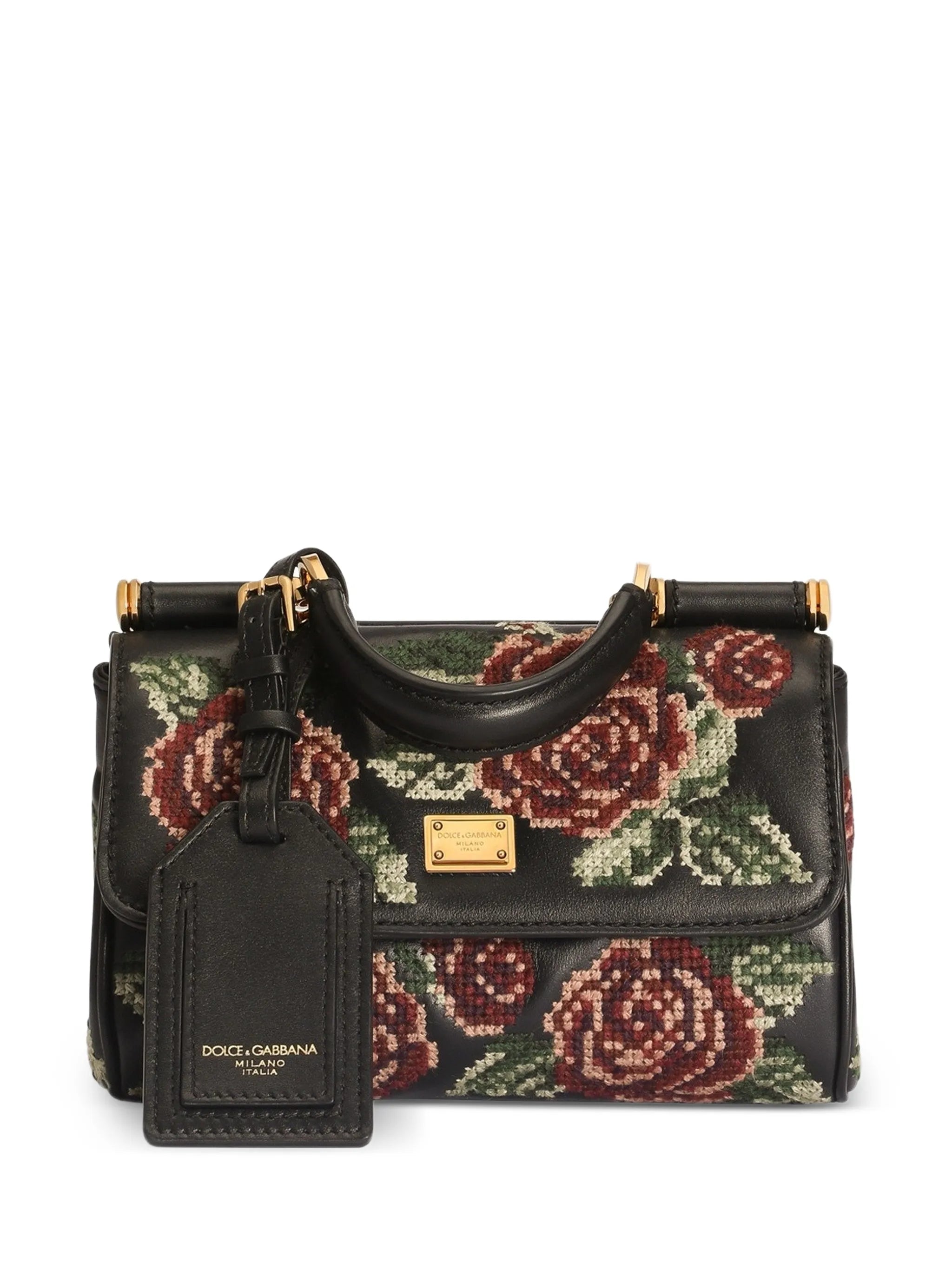 mini My Sicily floral-print leather handbag